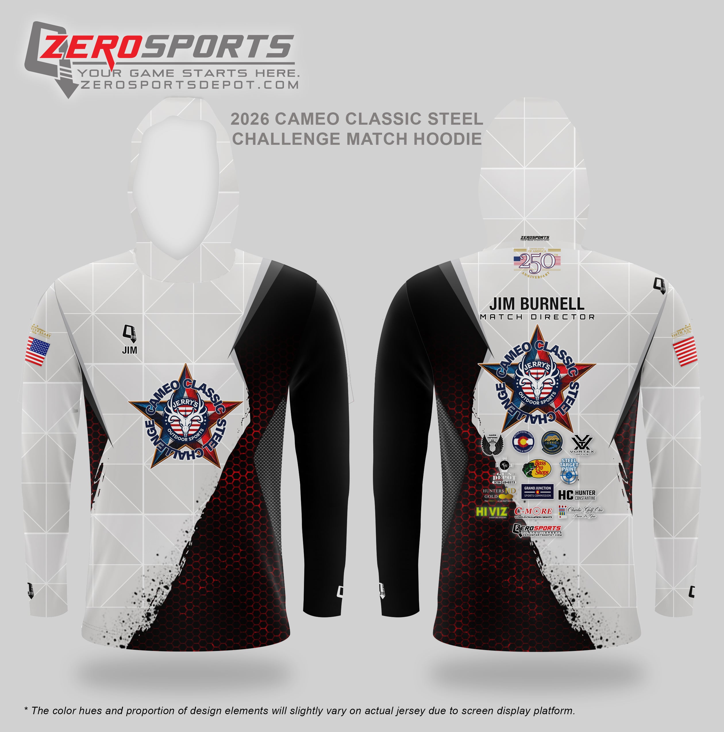 2026 Cameo Classic Steel Challenge Match Jersey **ORDERING CUT OFF REACHED. All orders after 6/30/26 will be shipped to your address AFTER the match.