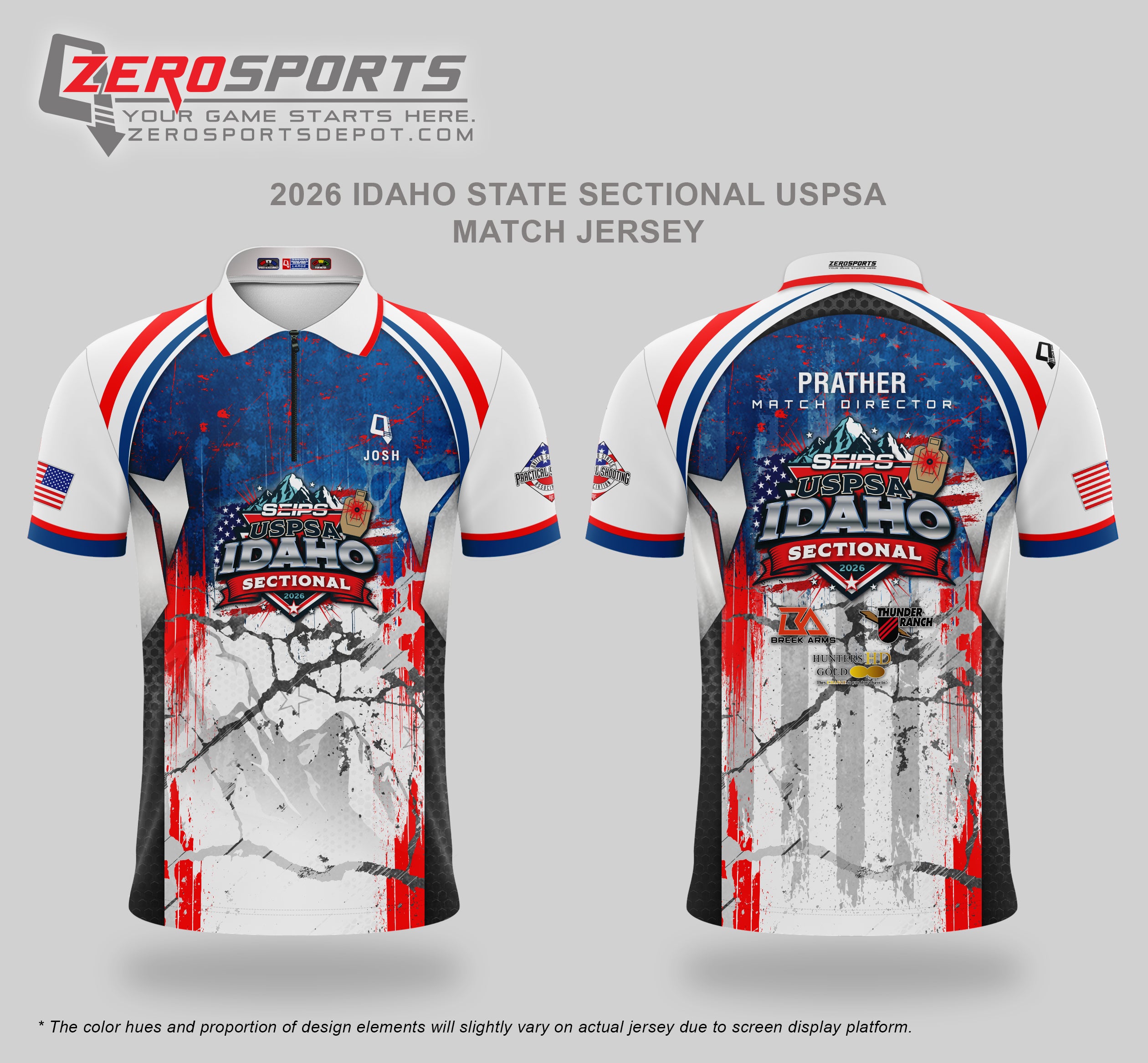 2026 USPSA Idaho Sectional Match Jersey **ORDERING CUT OFF REACHED. All orders after 6/15/26 will be shipped to your address AFTER the match.