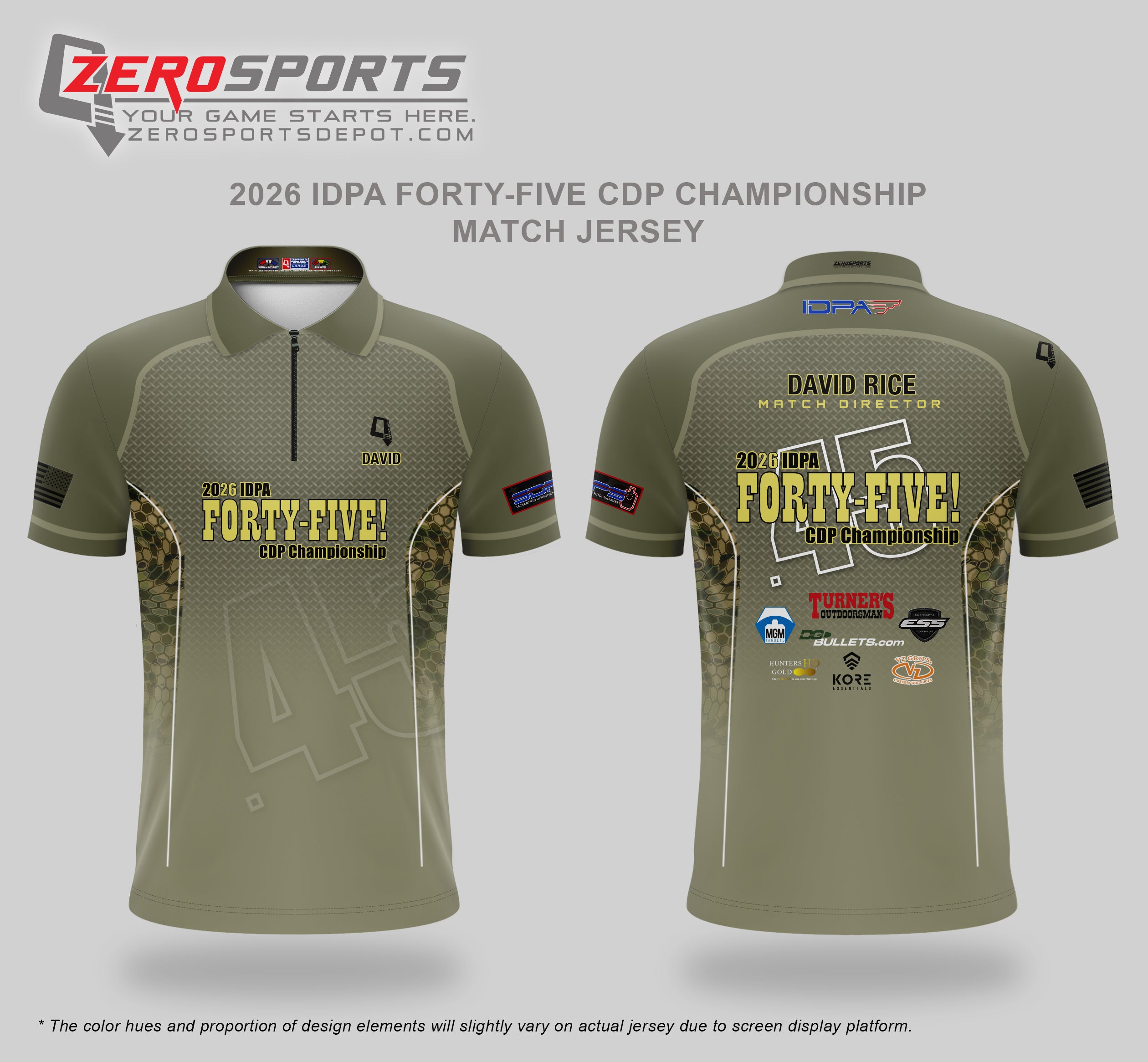 2026 IDPA Forty-Five! CDP Championship Match Jersey **ORDERING CUT OFF REACHED. All orders after 7/10/26 will be shipped to your address AFTER the match.