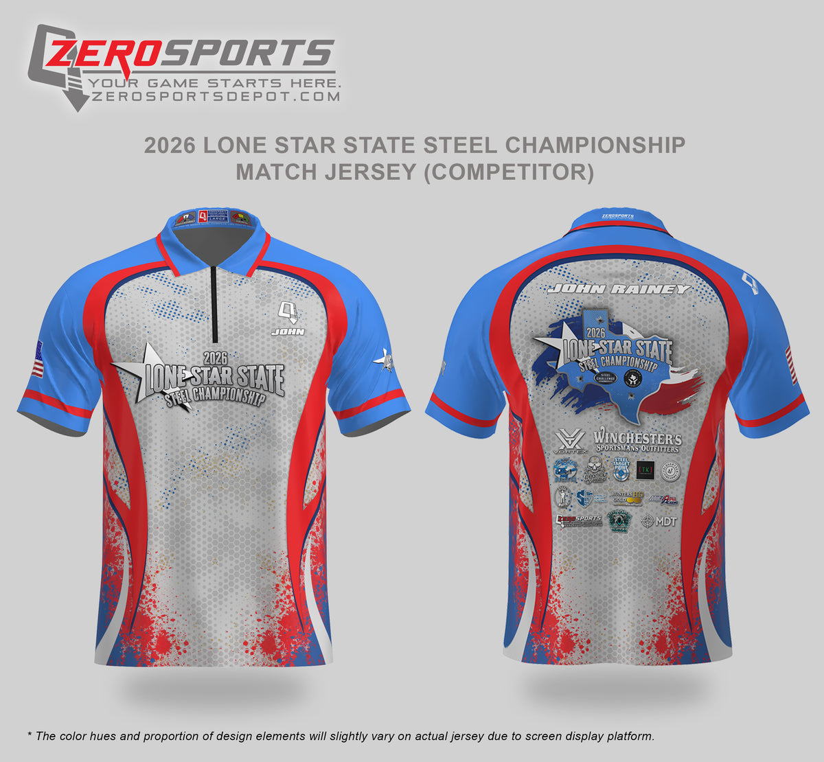 2026 Lone Star State Steel Championship Match Jersey **ORDERING CUT OFF REACHED. All orders after 9/6/26 will be shipped to your address AFTER the match.