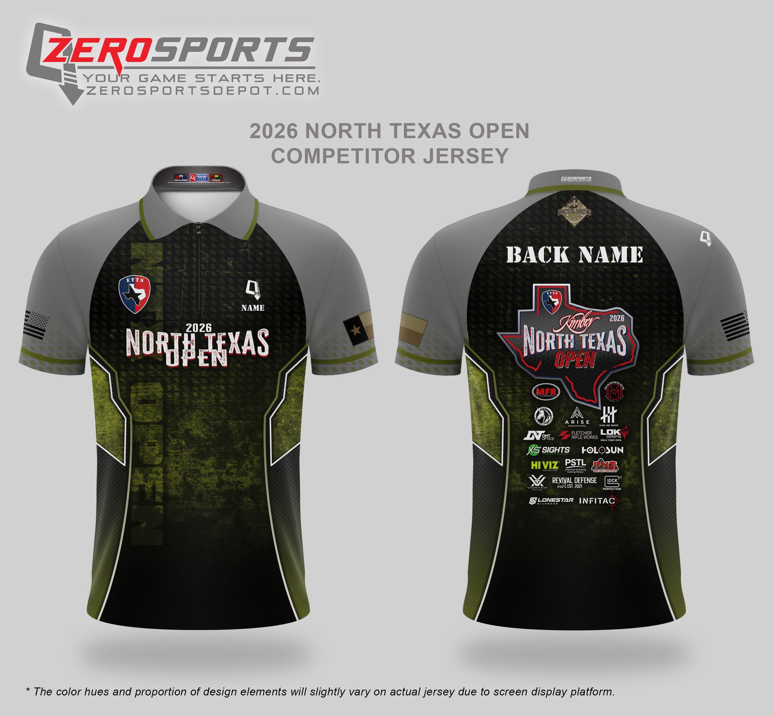 Kimber 2026 North Texas Open Match Jersey **ORDERING CUT OFF REACHED. All orders after 7/20/26 will be shipped to your address AFTER the match.