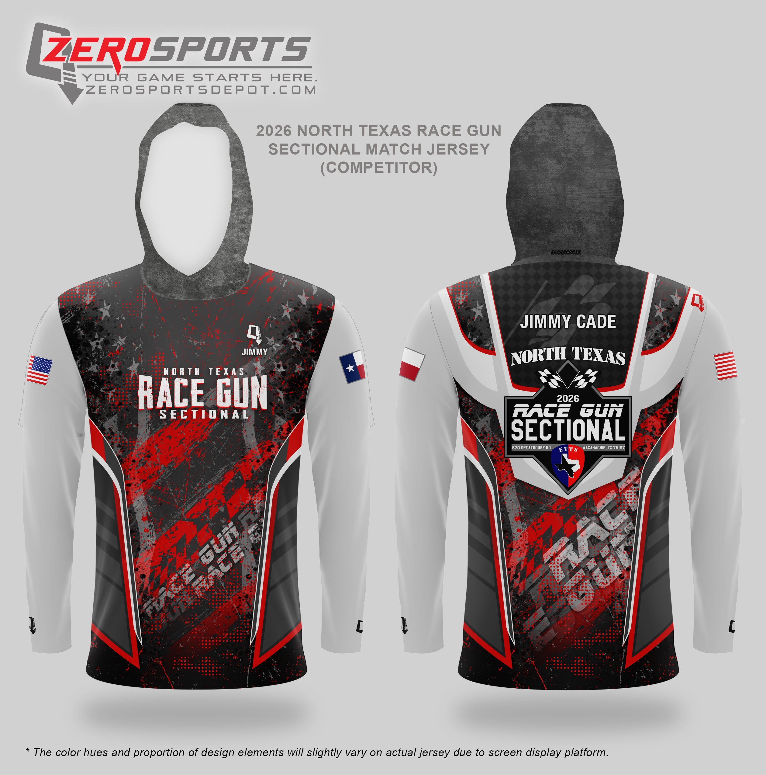 2026 North Texas Race Gun Sectional USPSA Championship Match Jersey **ORDERING CUT OFF REACHED. All orders after 2/1/26 will be shipped to your address AFTER the match.