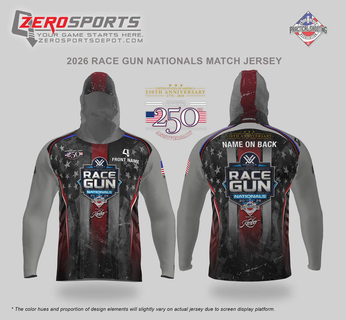 2026 Vortex Optics Race Gun Nationals Presented by Kimber Match Jersey (Past Match)