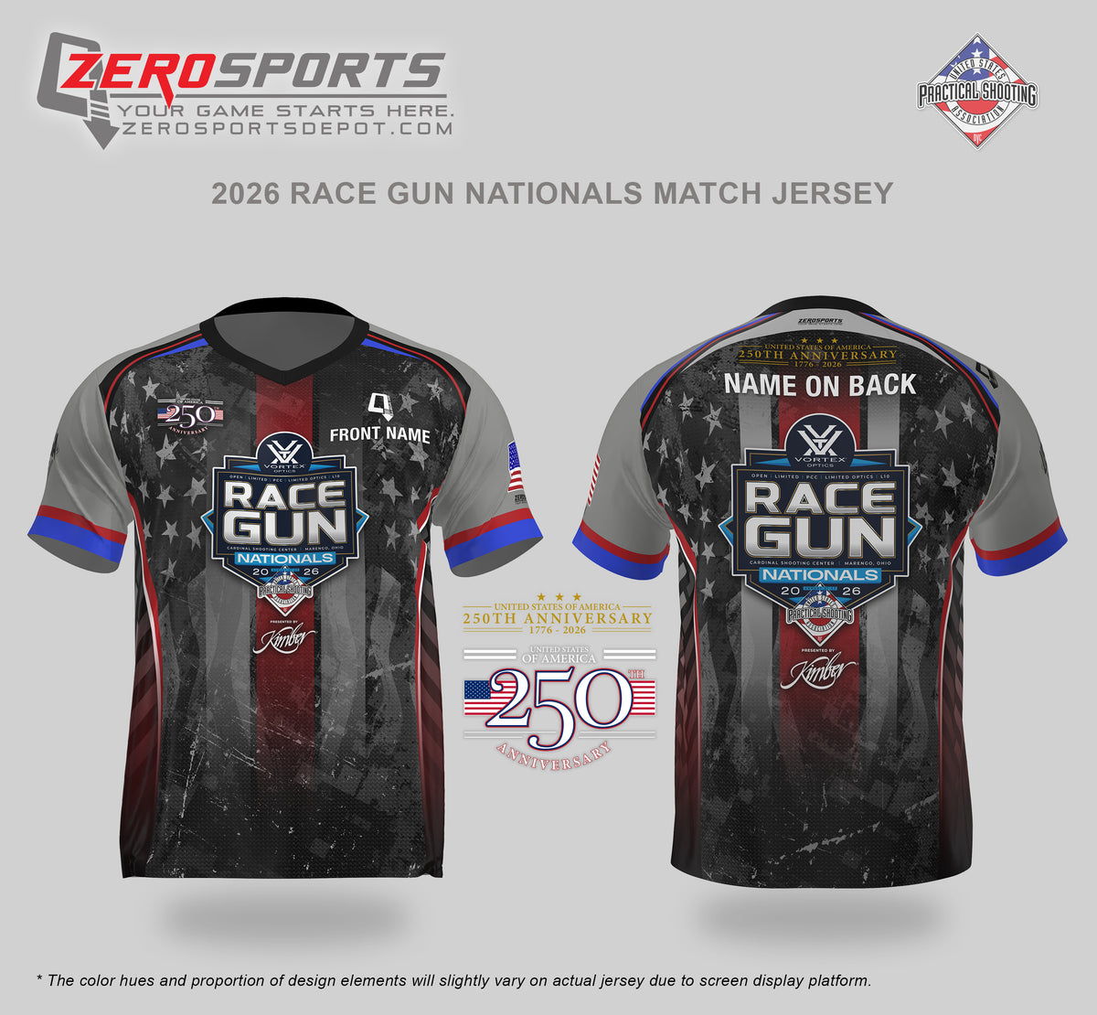 2026 Vortex Optics Race Gun Nationals Presented by Kimber Match Jersey (Past Match)
