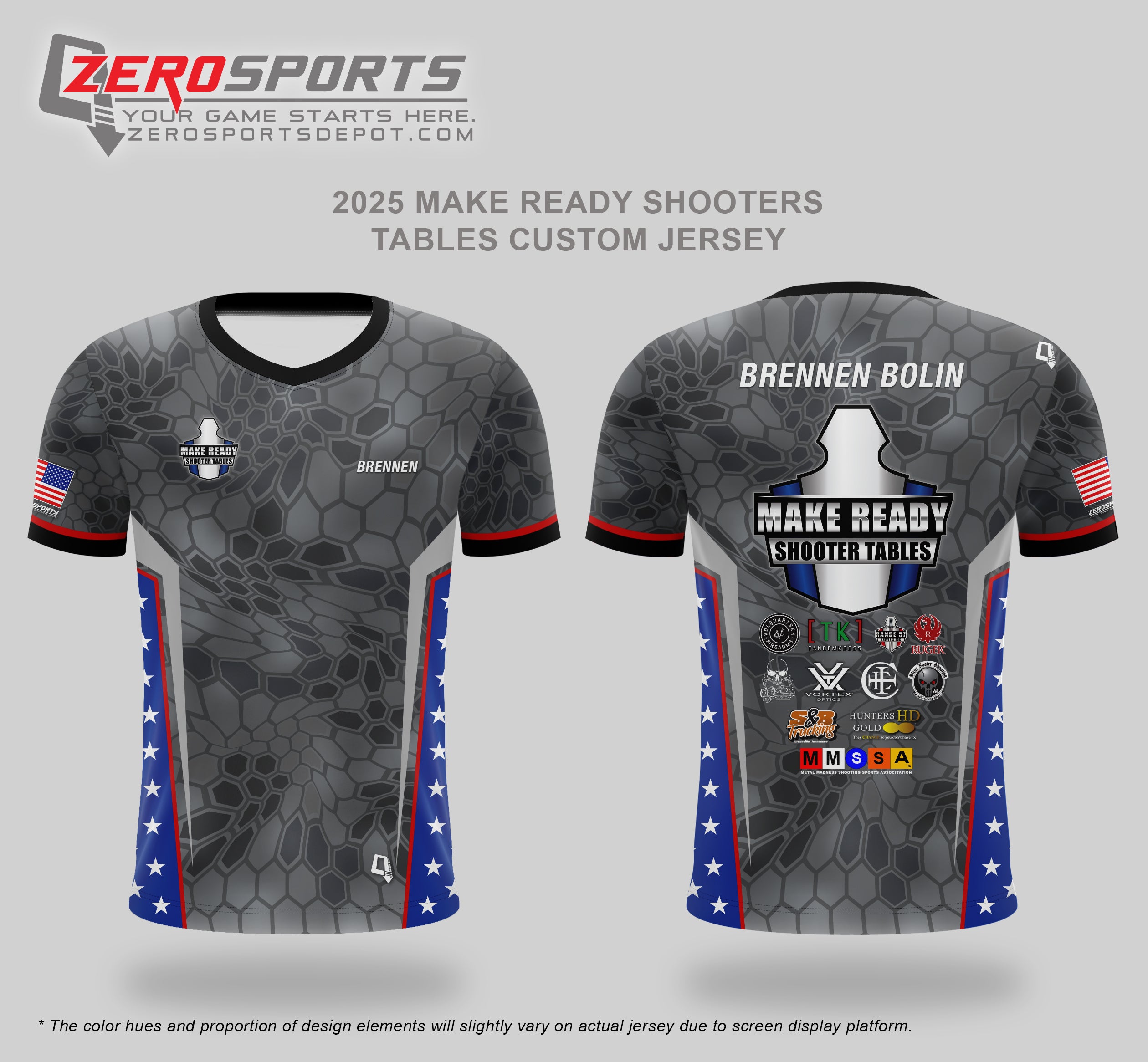 B. Bolin - 2025 Make Ready Shooters Tables Team Jersey Project Bundle