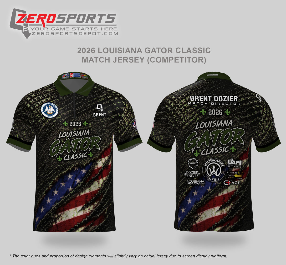 2026 Louisiana Gator Classic Match Jersey **ORDERING CUT OFF REACHED. All orders after 9/30/26 will be shipped to your address AFTER the match.