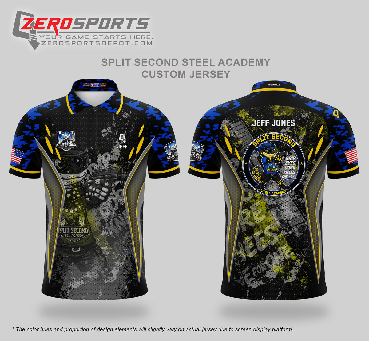 Split Second Steel Academy Custom Jersey