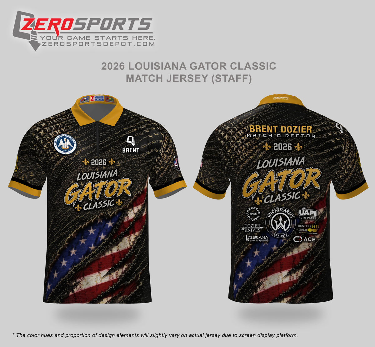 2026 Louisiana Gator Classic Match STAFF Jersey (Please add your designation in the Order Instruction Section in My Cart page)