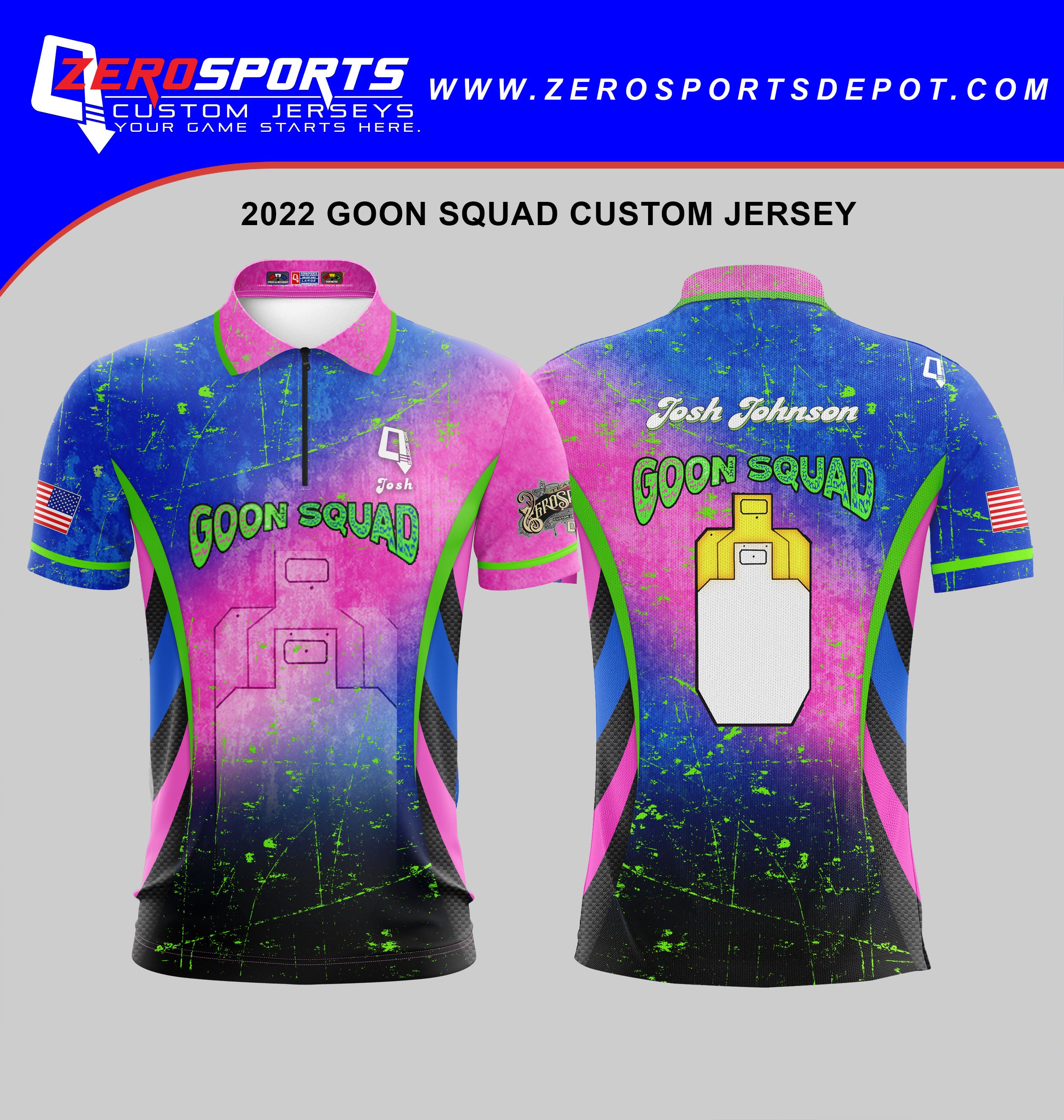 All The Way Live Designs Goon Squad Women's Full Dye Jersey YS