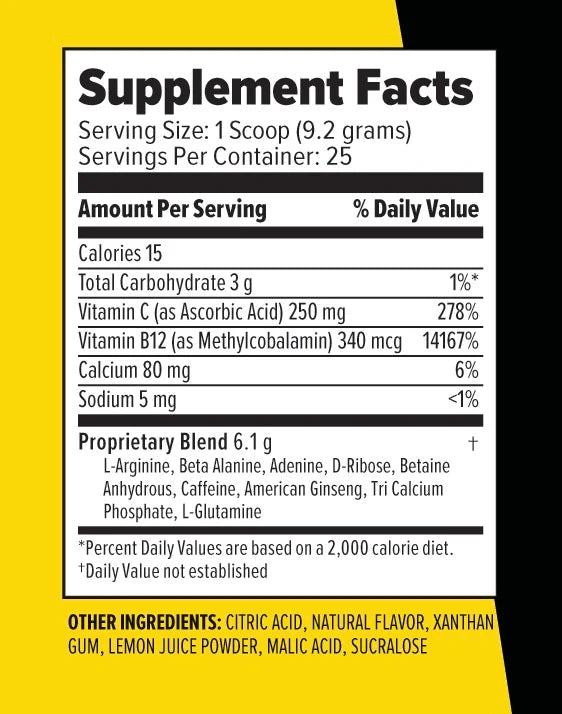 2ALPHA Performance Lemon (250mg Caffeine)