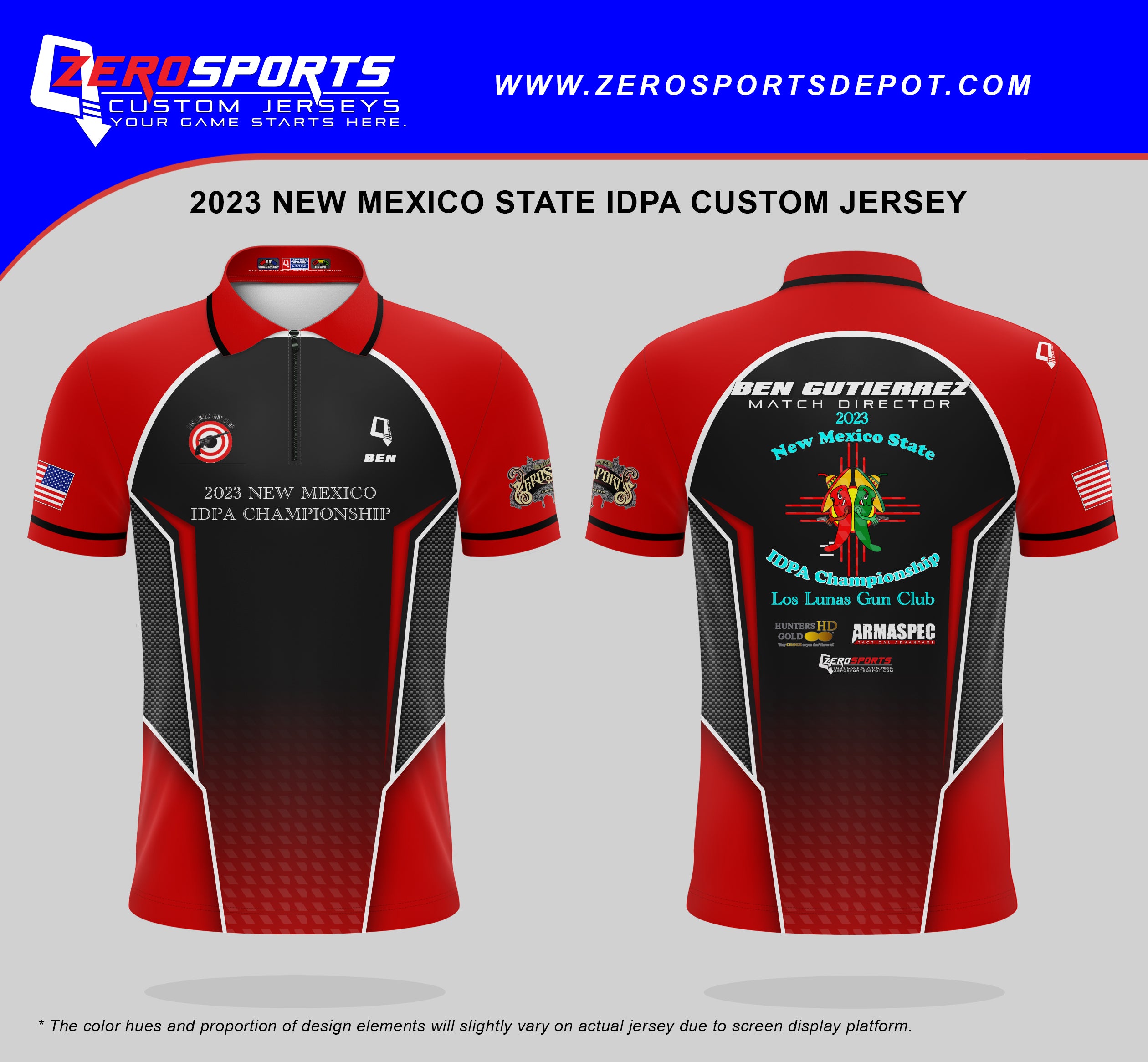 2023 New Mexico State Championship Match Jersey  **All orders after 7/31/2023 will be shipped directly to your address after the match.