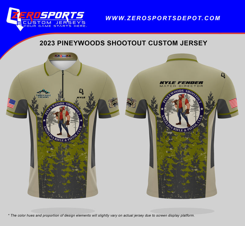 2023 Pineywoods Shootout IDPA Match Jersey **All orders after 8/17/2023 will be shipped directly to your address after the match.
