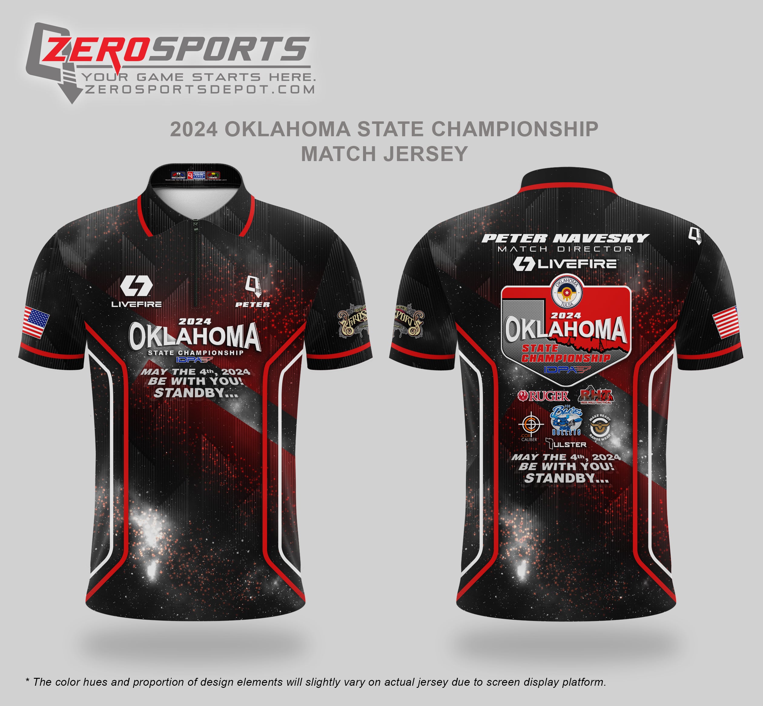 2024 Oklahoma State IDPA Championship Match Jersey  **All orders after 3/24/2024 will be shipped directly to your address after the match.