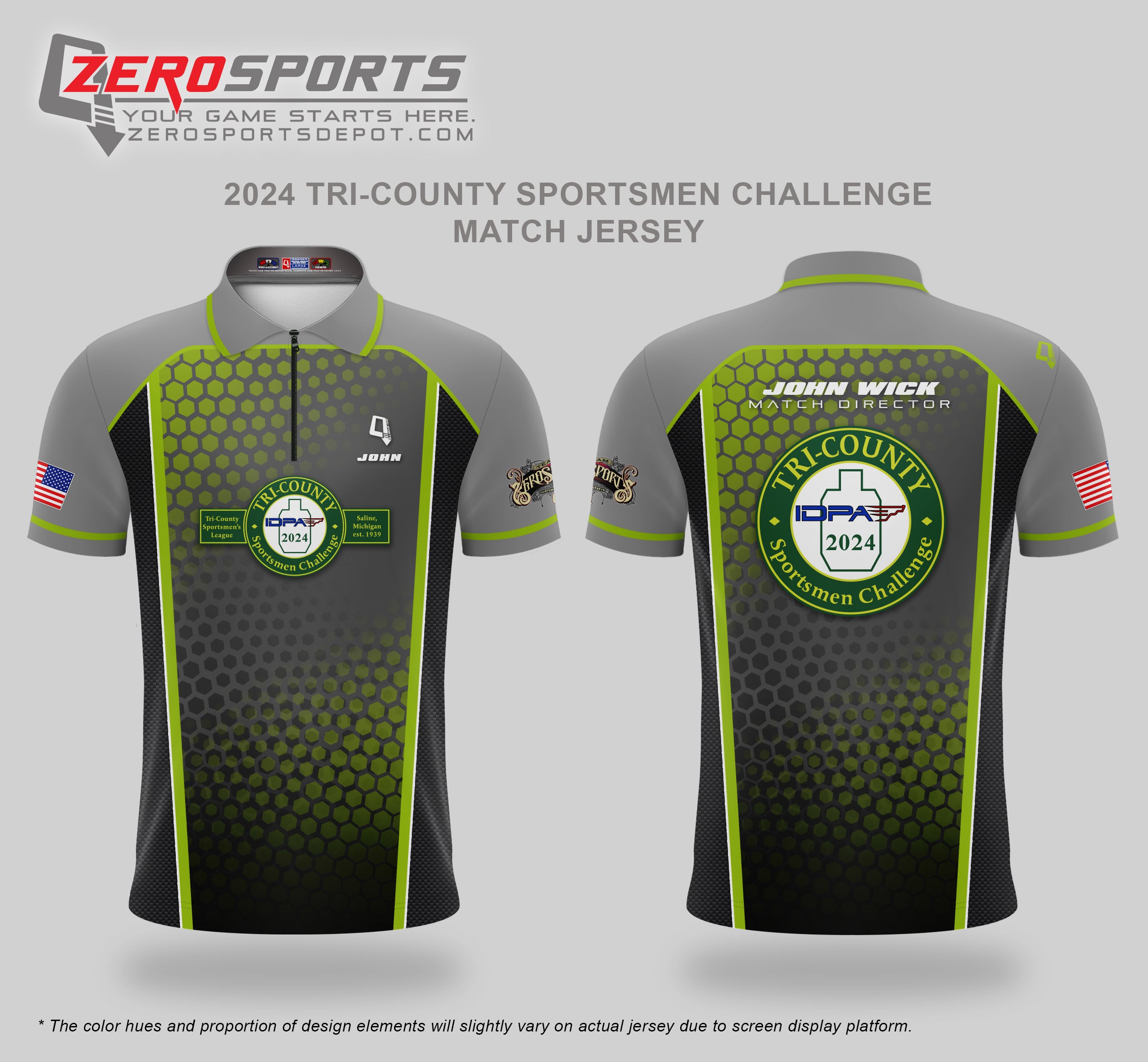 Tri-County Sportsmen IDPA Challenge 2024 Match Jersey  **All orders after 8/11/2024 will be shipped directly to your address after the match.