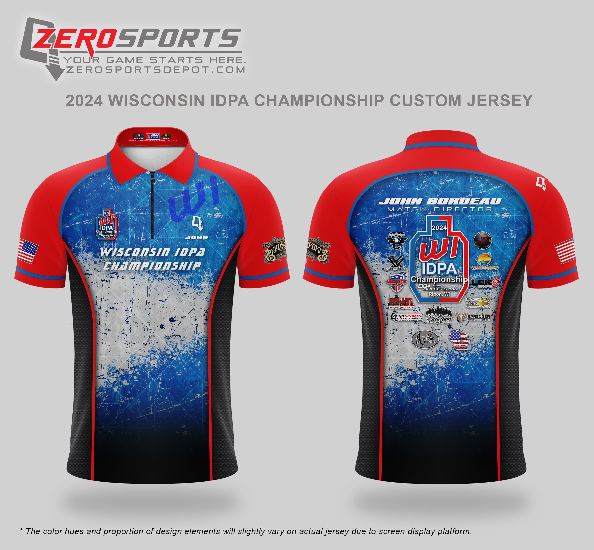 2024 Wisconsin State IDPA Championship Match Jersey  **All orders after 4/22/2024 will be shipped directly to your address after the match.
