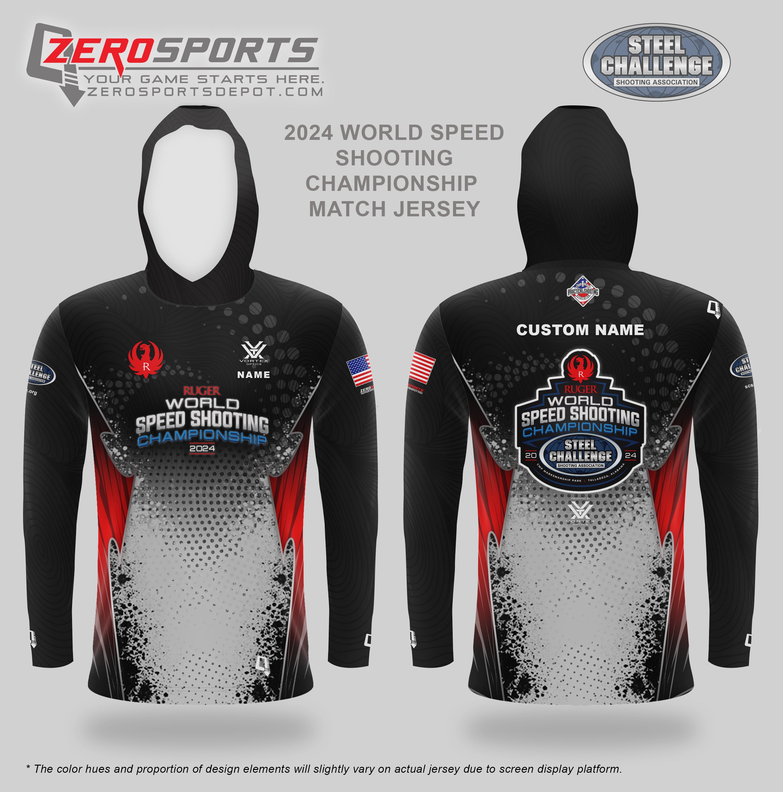 The Ruger 2024 World Speed Shooting Championship presented by Vortex Optics Match Jersey  **All orders after 4/12/2024 will be shipped directly to your address after the match.