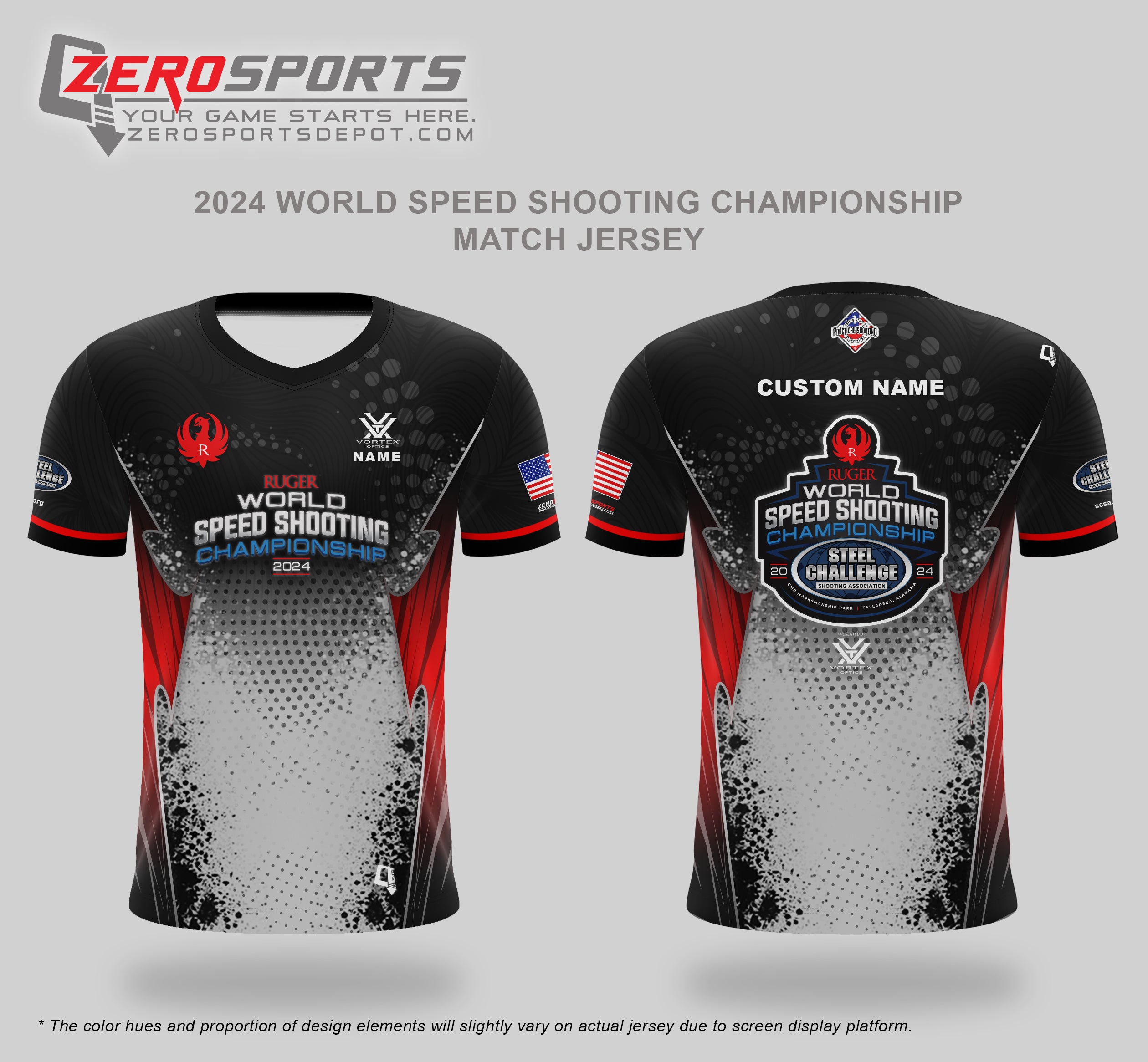 The Ruger 2024 World Speed Shooting Championship presented by Vortex Optics Match Jersey  **All orders after 4/12/2024 will be shipped directly to your address after the match.