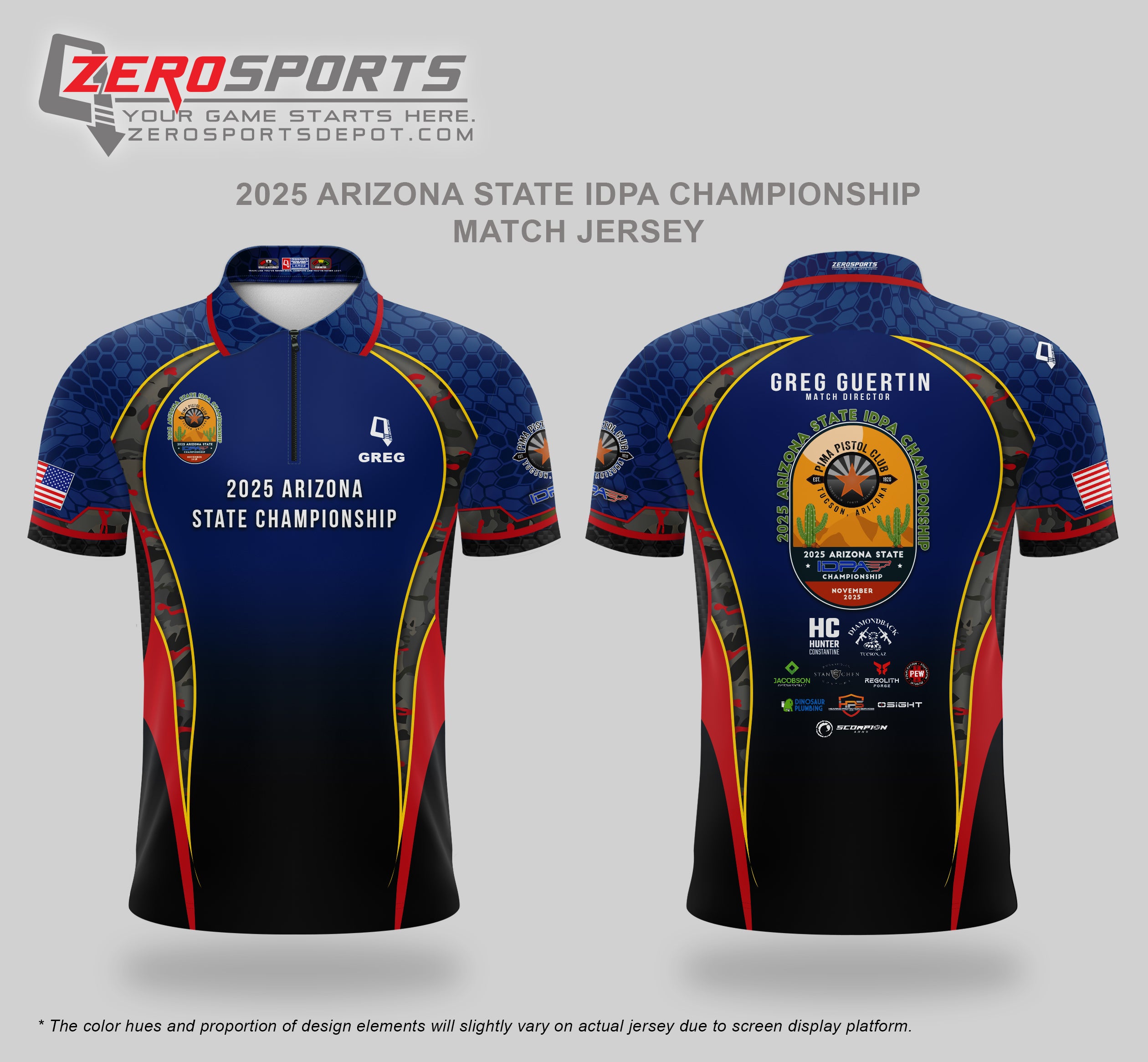 2025 Arizona State IDPA Championship Match Jersey  **ORDERING CUT OFF REACHED. All orders after 10/3/25 will be shipped to your address AFTER the match.