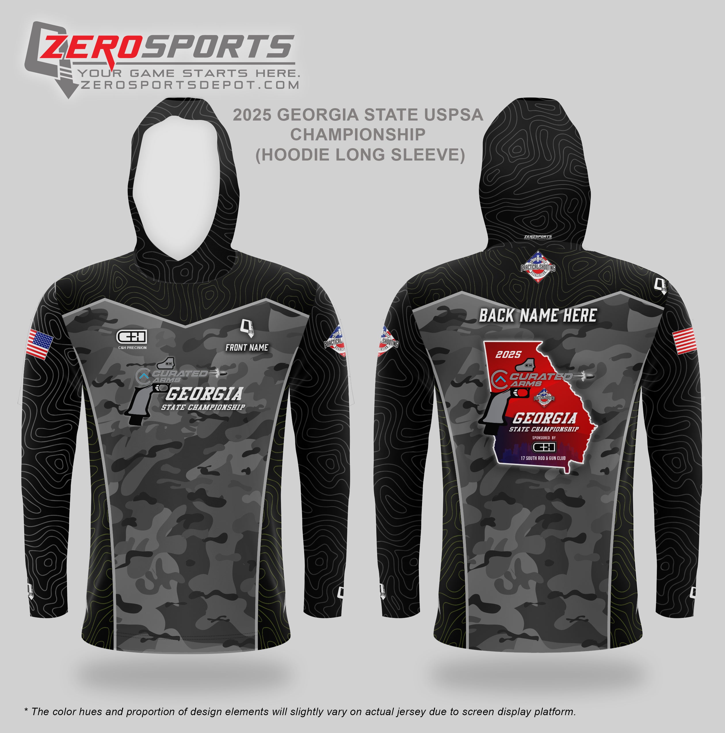 2025 Curated Arms Georgia State USPSA Championship Match Jersey  **ORDERING CUT OFF REACHED.  All orders after 9/17/25 will be shipped to your address AFTER the match.