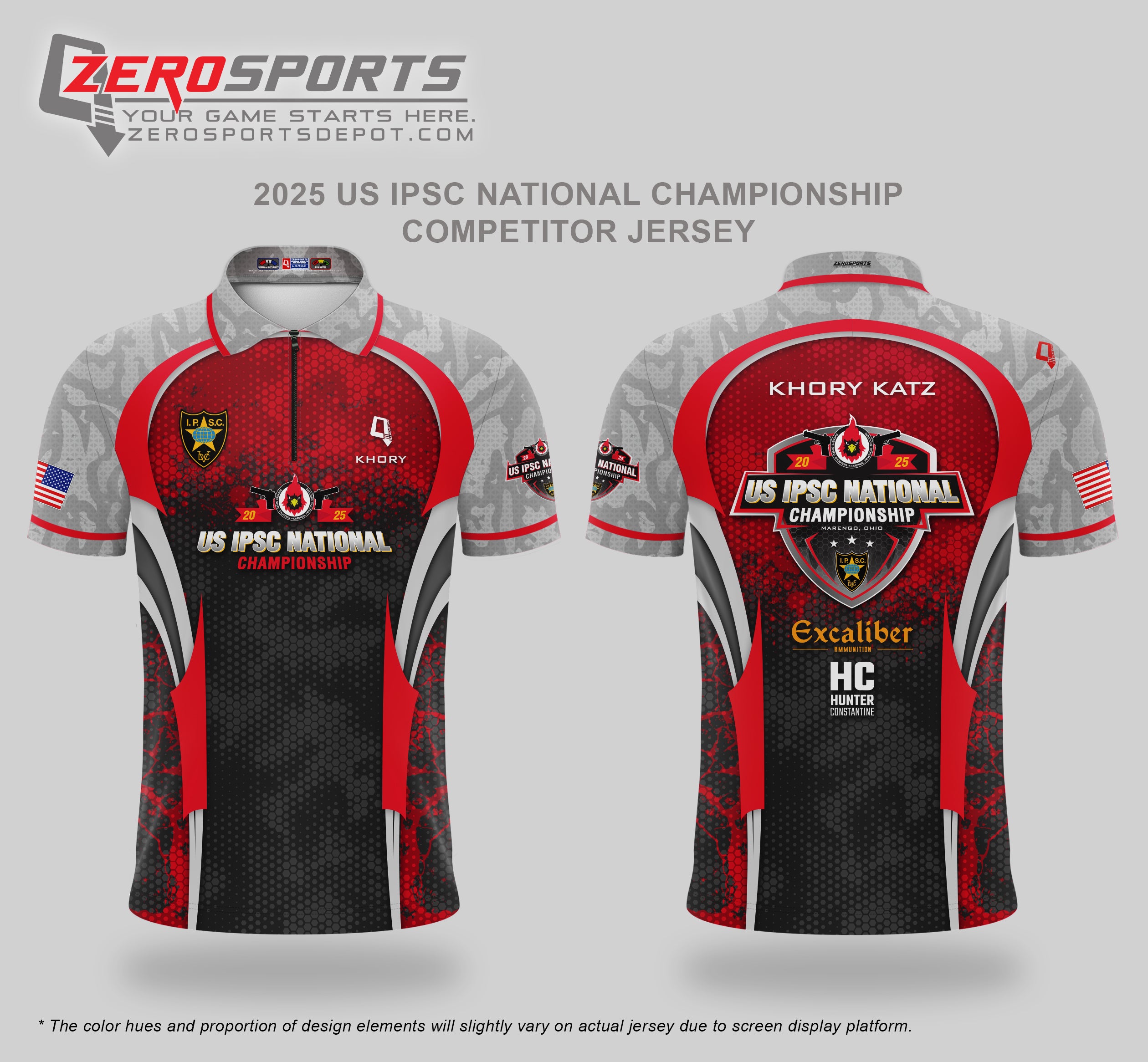 2025 IPSC Nationals Match Jersey  **ORDERING CUTOFF REACHED. All orders after 6/30/25 will be shipped directly to your address after the match.