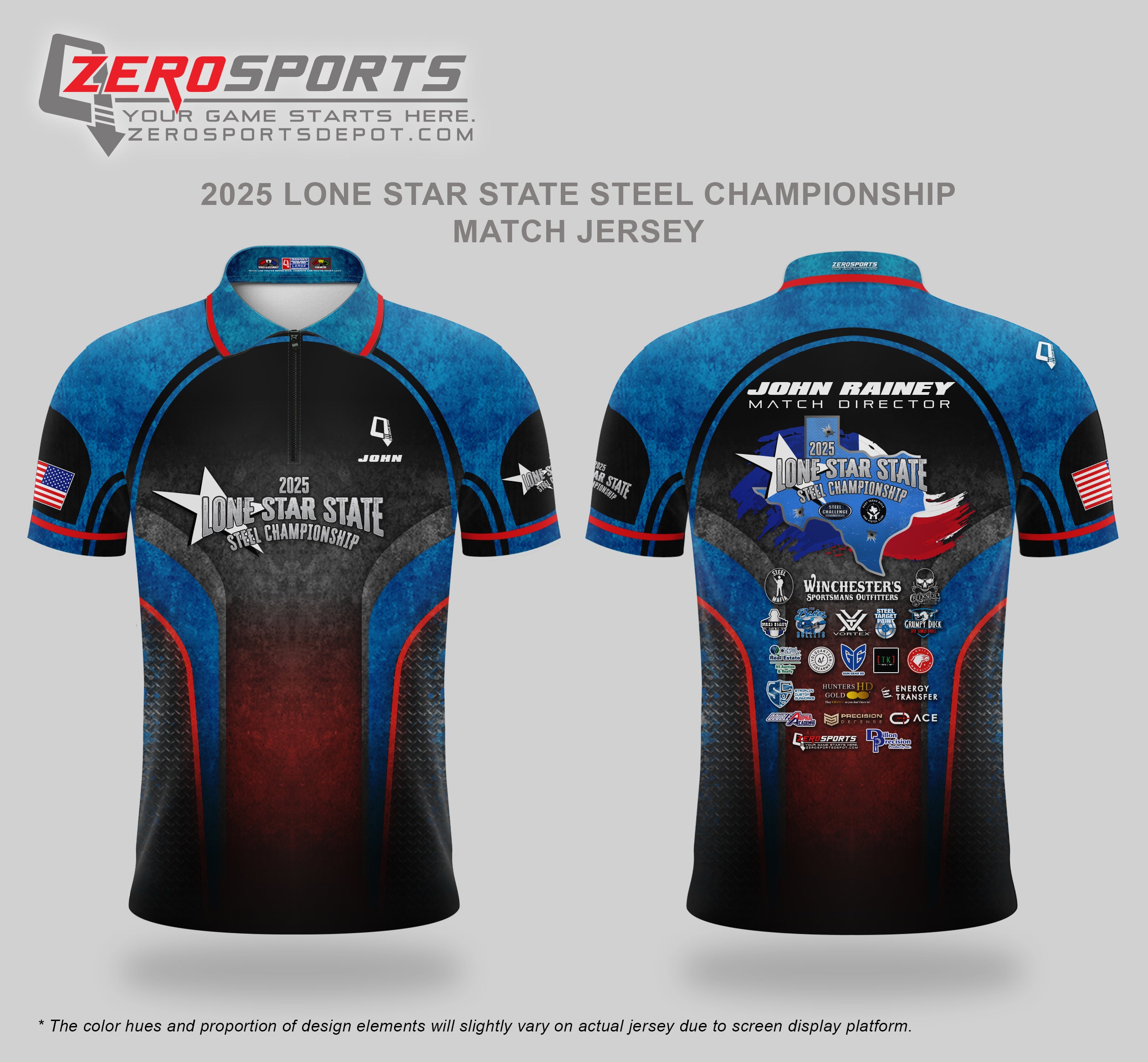 2025 Lone Star State Steel Championship Match Jersey **ORDERING CUT OFF REACHED.  All orders after 8/31/25 will be shipped to your address AFTER the match.