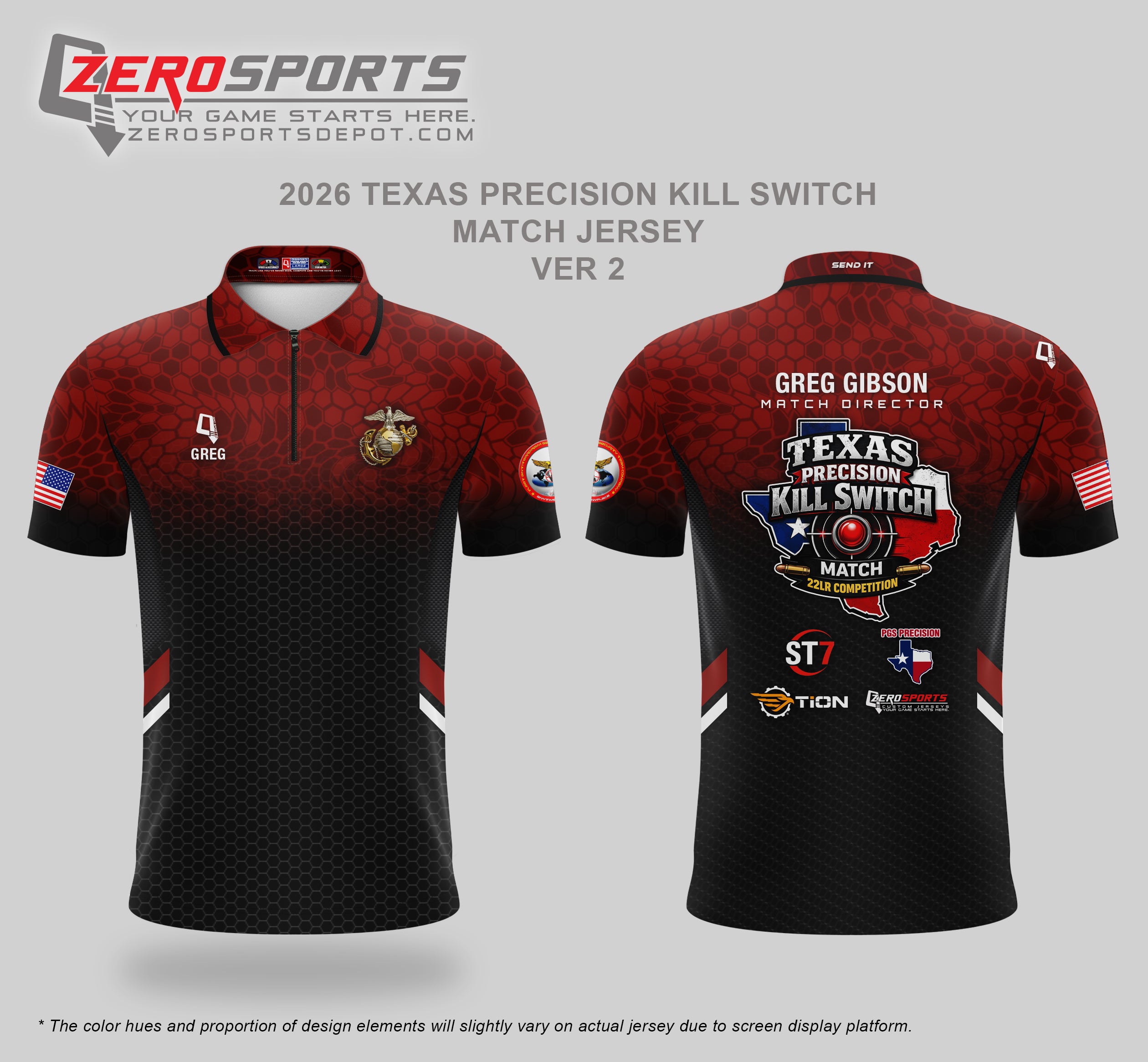 2026 Texas Precision Kill Switch Match Staff Jerseys (3pcs)