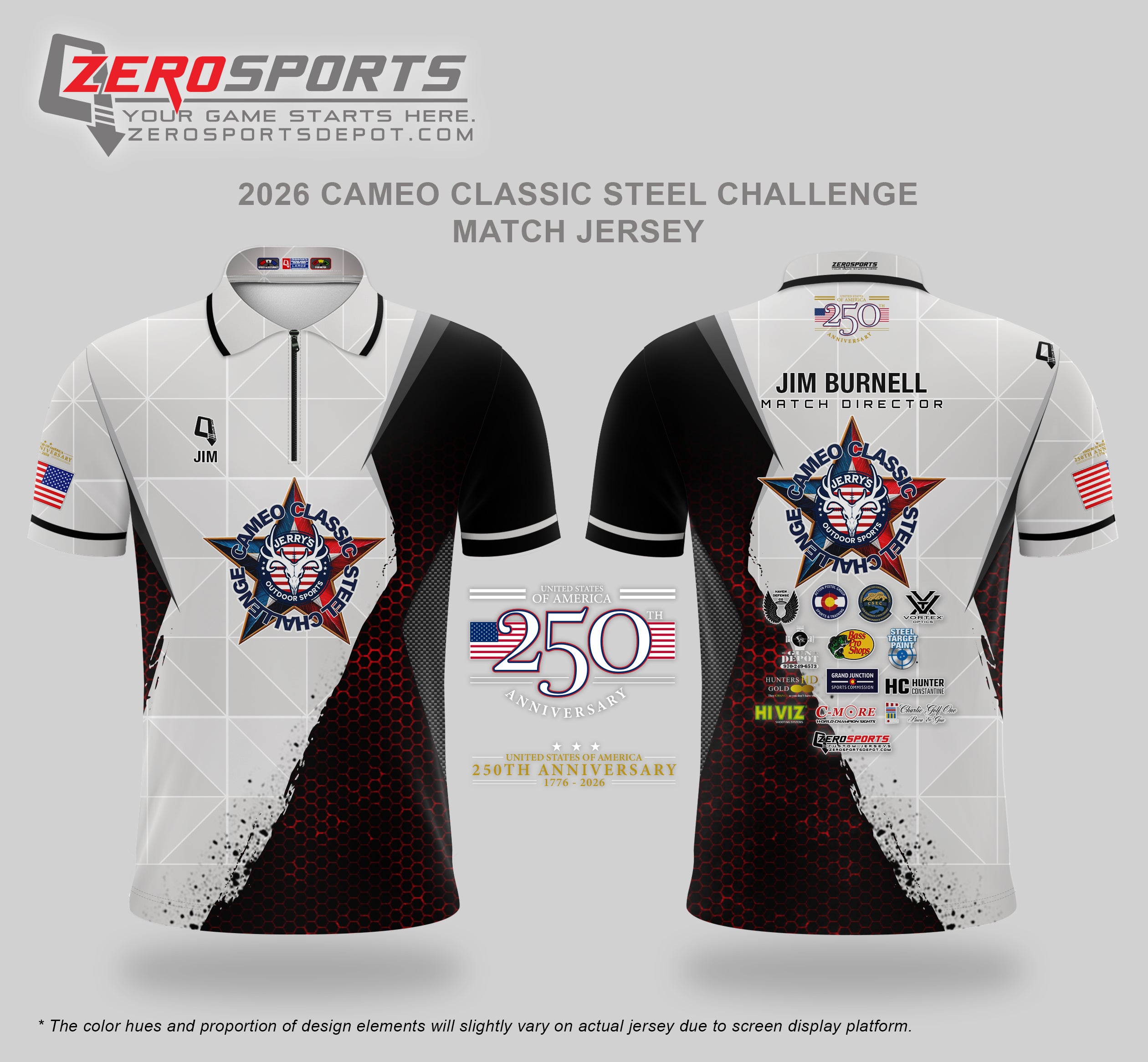 2026 Cameo Classic Steel Challenge Match Jersey **ORDERING CUT OFF REACHED. All orders after 6/30/26 will be shipped to your address AFTER the match.