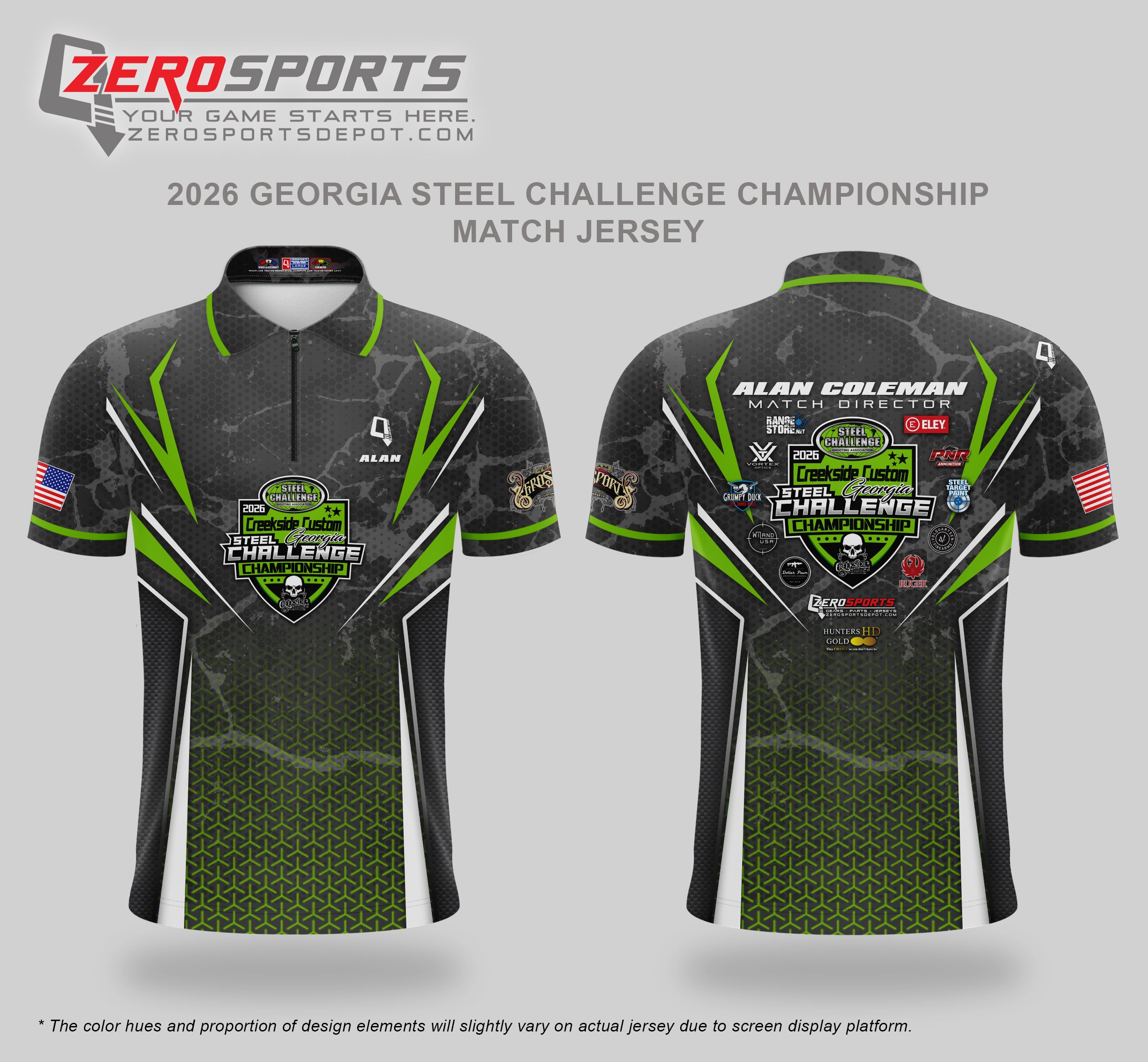 2026 Creekside Custom Georgia Steel Challenge Championship Match Jersey  **ORDERING CUT OFF REACHED. All orders after 1/20/26 will be shipped to your address AFTER the match.