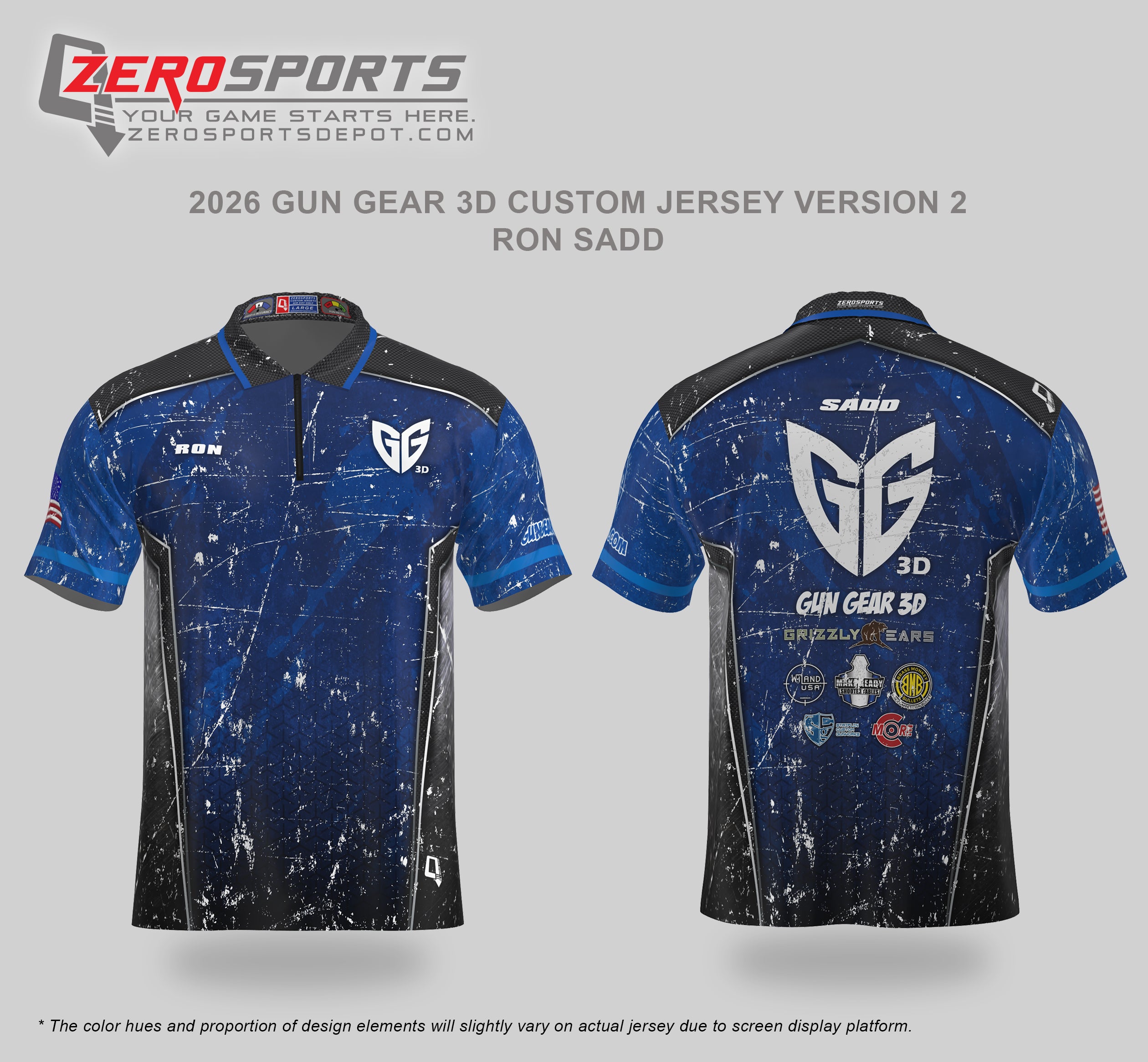 RSadd/MSinger - 2026 Gun Gear 3D Custom Jersey Paint Splatter (2pcs)
