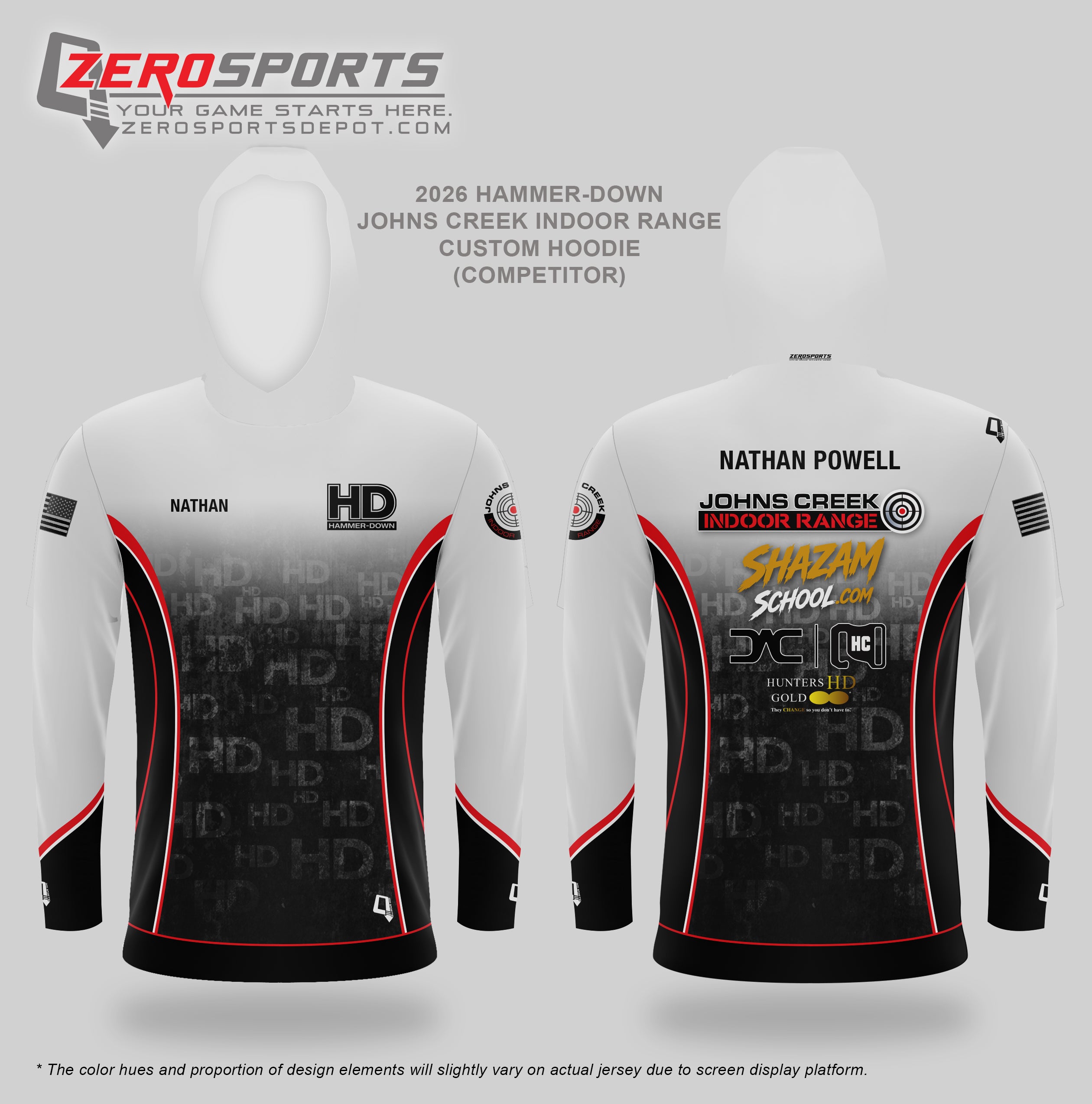 2026 Hammer Down - Johns Creek Indoor Range Custom Jersey
