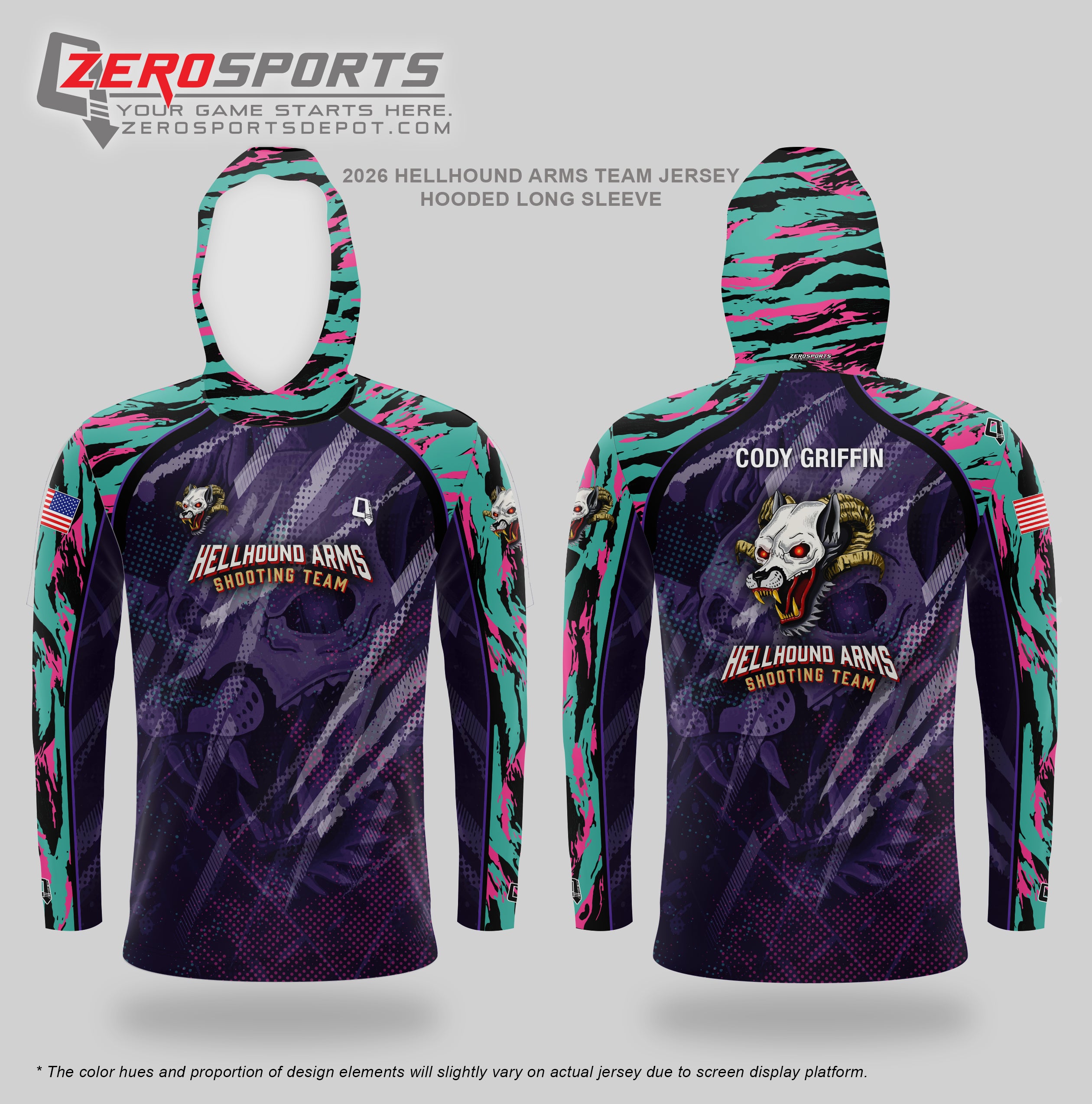 2026 Hellhound Arms Shooting Team Hooded Long Sleeve Jersey