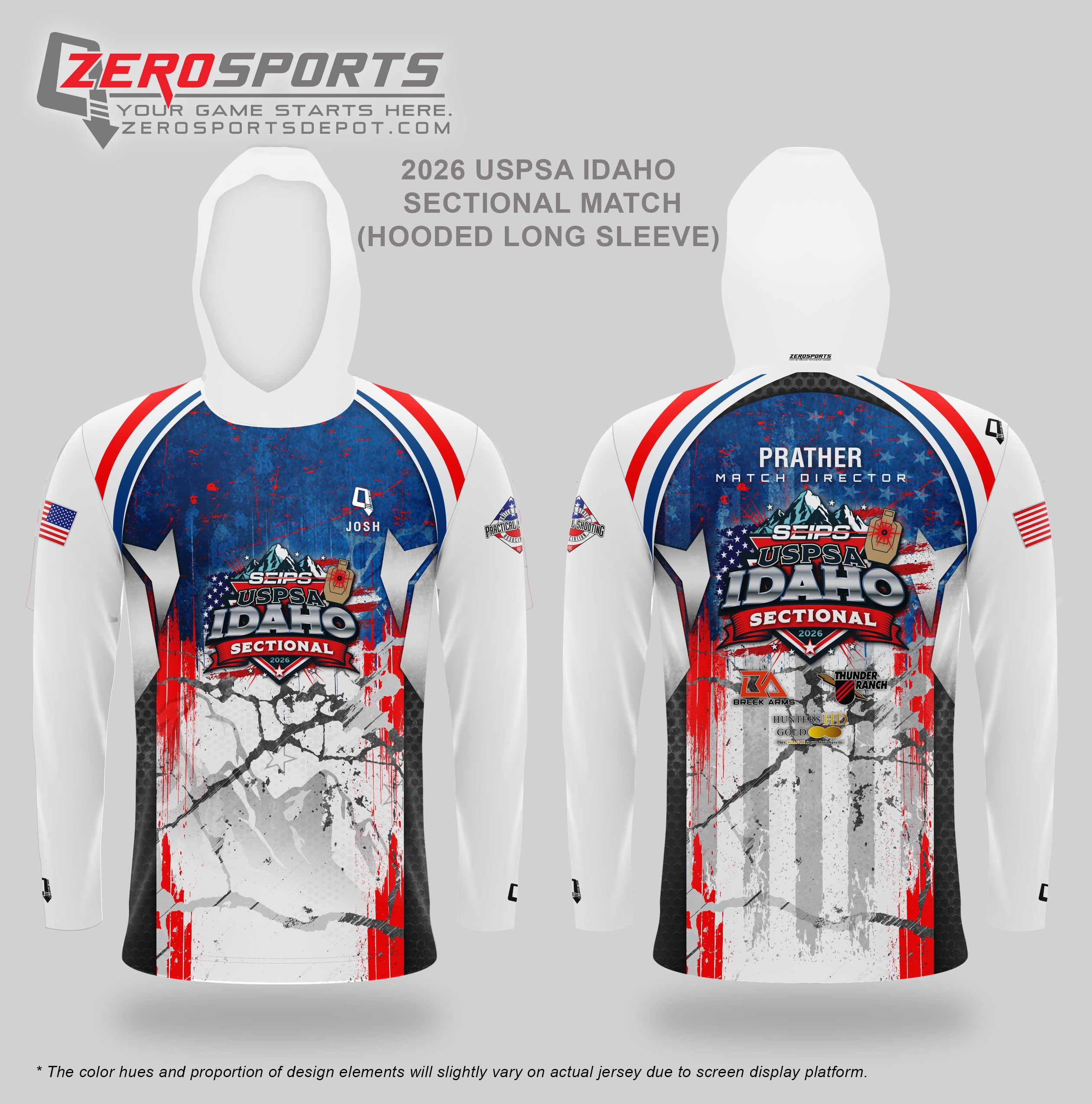 2026 USPSA Idaho Sectional Match Jersey **ORDERING CUT OFF REACHED. All orders after 6/15/26 will be shipped to your address AFTER the match.