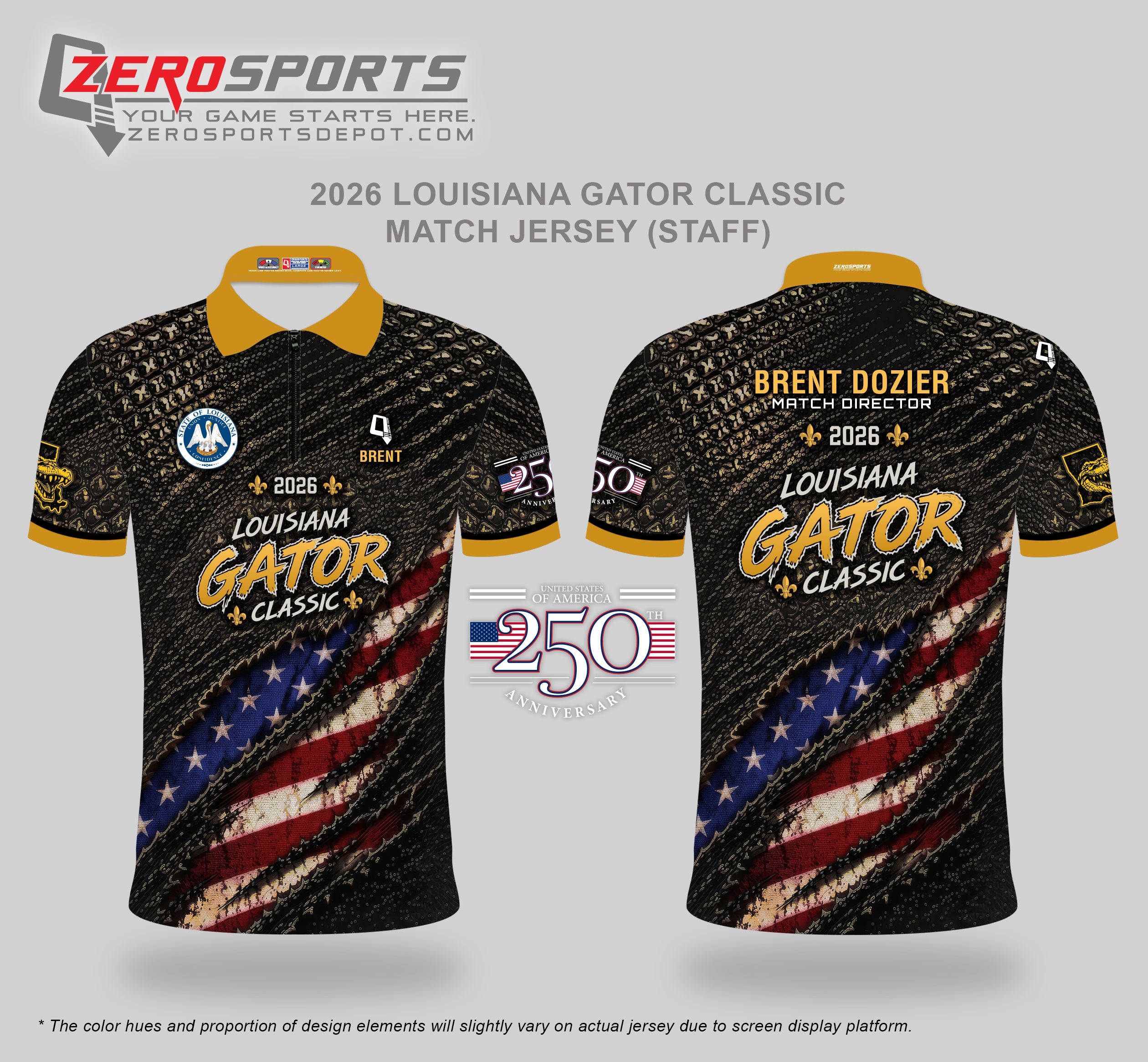 2026 Louisiana Gator Classic Match STAFF Jersey (Please add your designation in the Order Instruction Section in My Cart page)