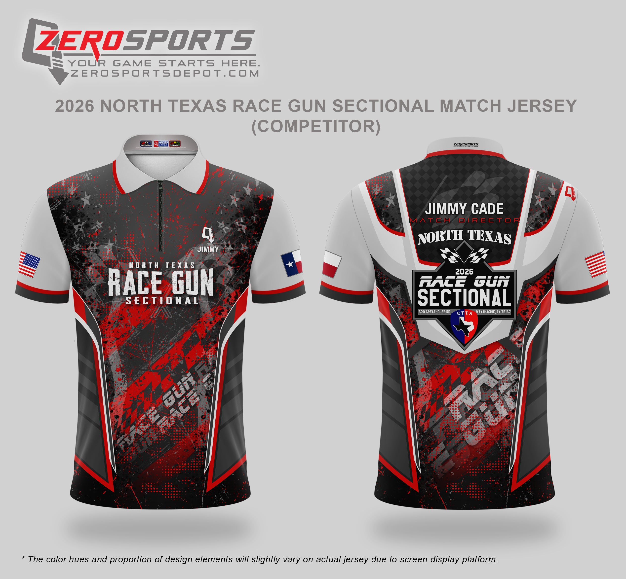 2026 North Texas Race Gun Sectional USPSA Championship Match Jersey  **ORDERING CUT OFF REACHED.  All orders after 2/1/26 will be shipped to your address AFTER the match.