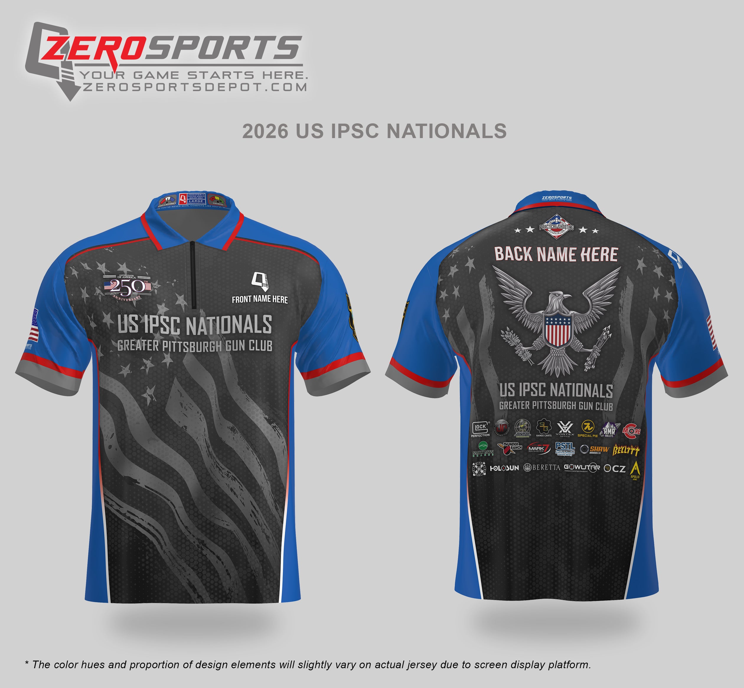 2026 US IPSC Nationals Match Jersey **ORDERING CUT OFF REACHED. All orders after 8/19/26 will be shipped to your address AFTER the match.