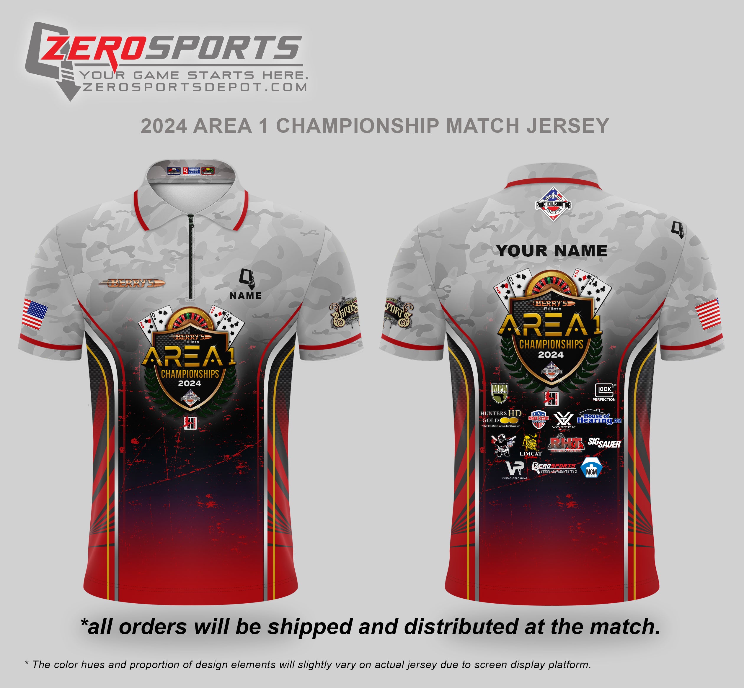 Berry's 2024 Area 1 Championship Match Jersey  **All orders after 4/12/2024 will be shipped directly to your address after the match.