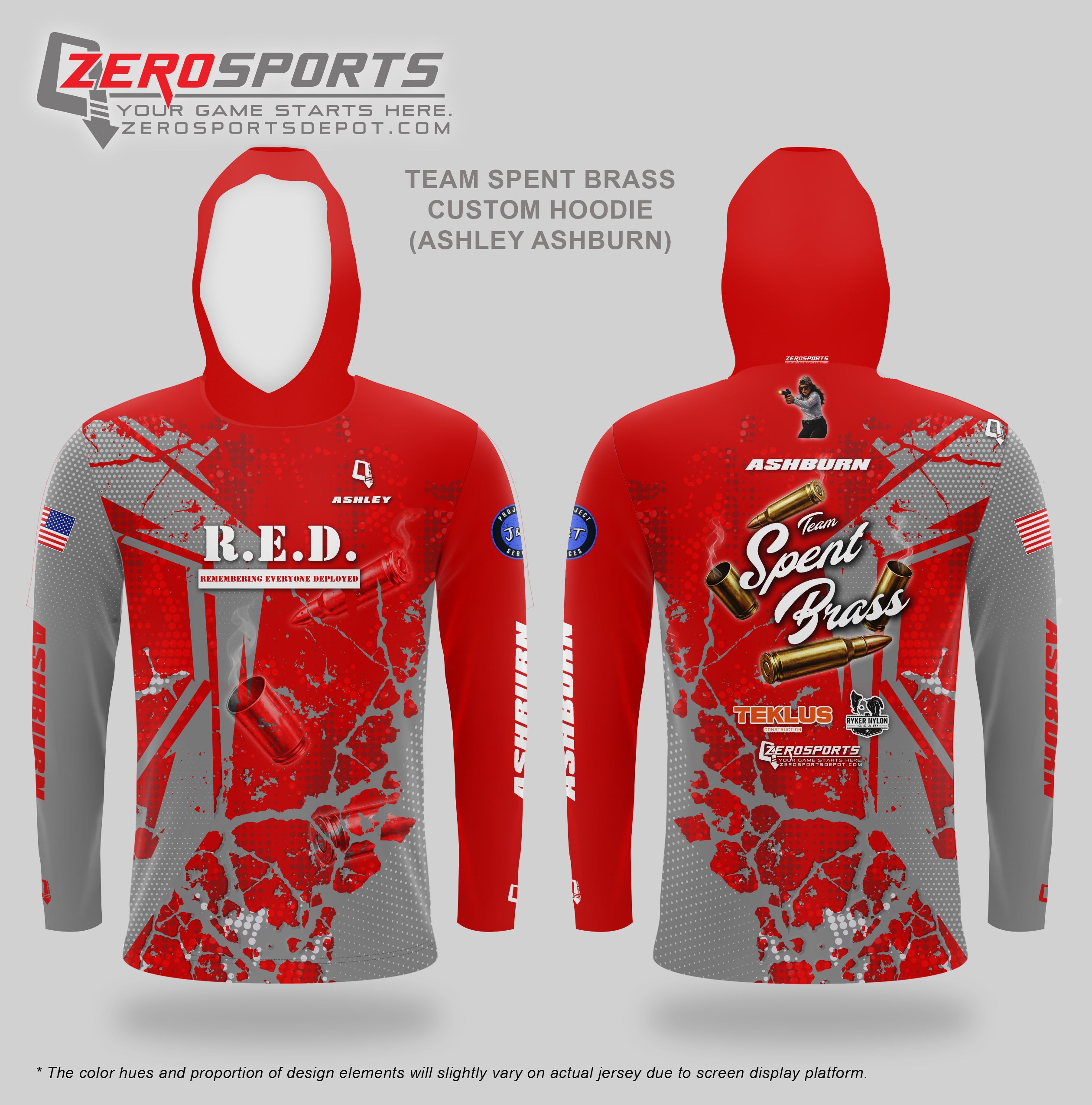 2026 Team Spent Brass (RED and Blue Line) Custom Jersey Project Bundle (16pcs)