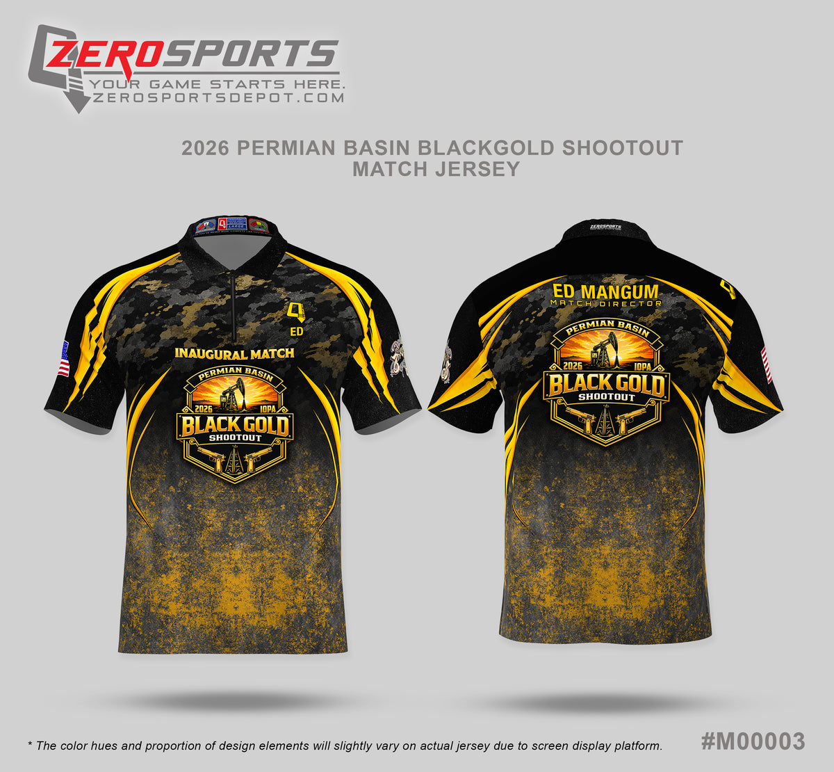 2026 Permian Basin Black Gold Shootout Match Jersey
