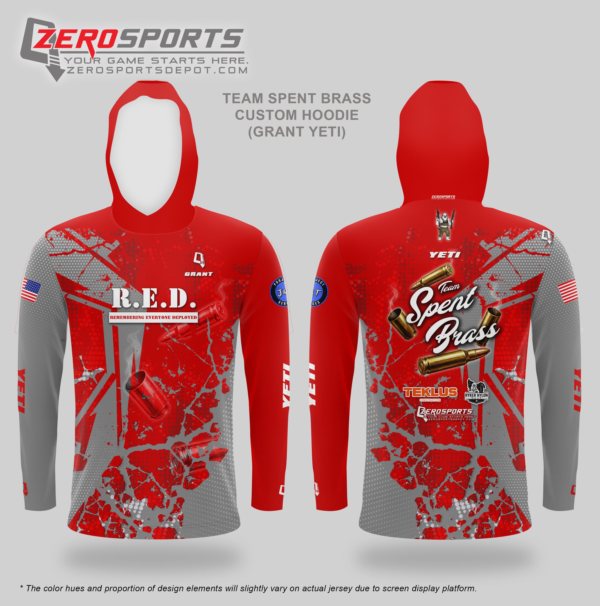 2026 Team Spent Brass (RED and Blue Line) Custom Jersey Project Bundle (16pcs)
