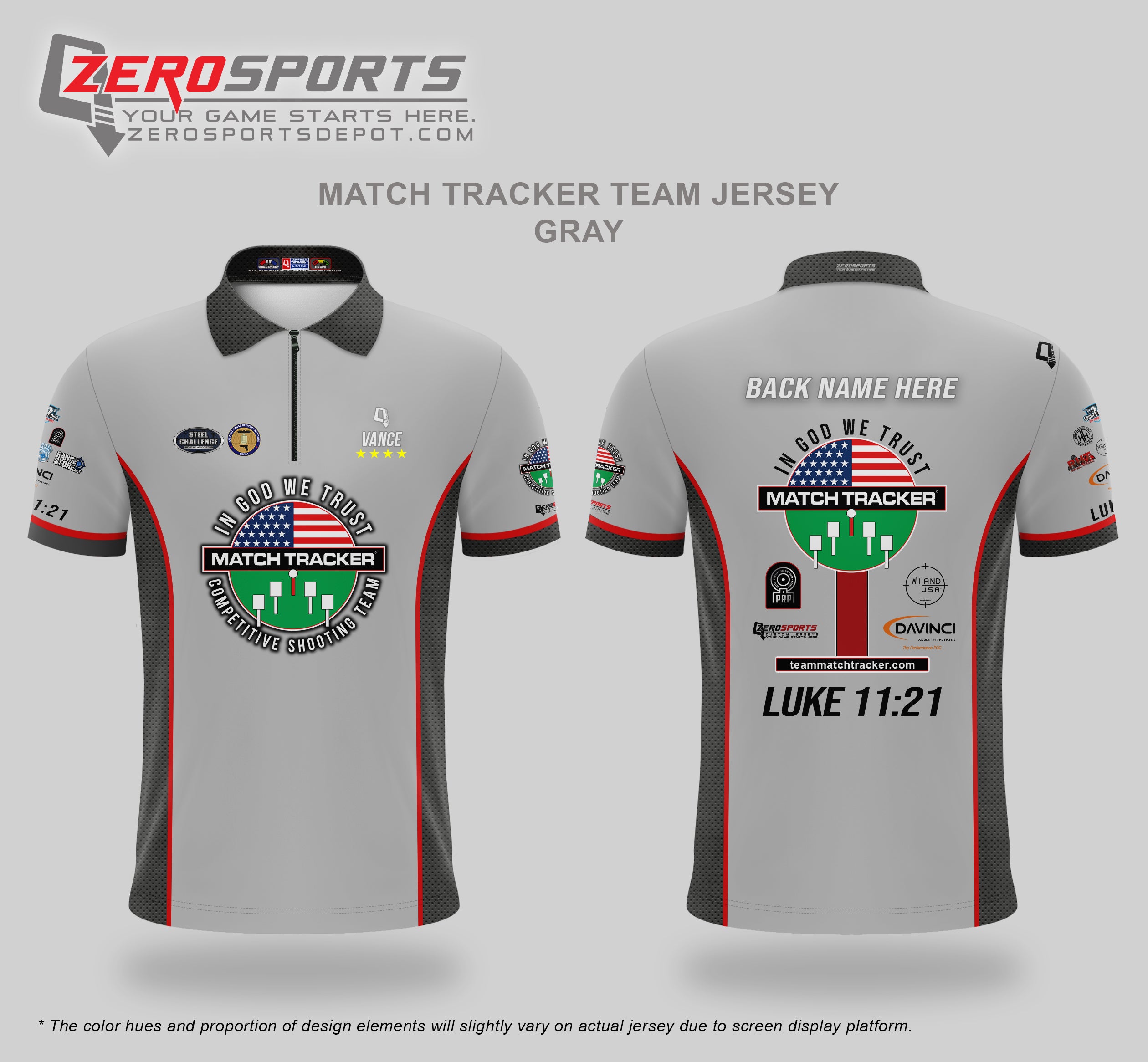 Match Tracker Steel Challenge Jersey - GRAY