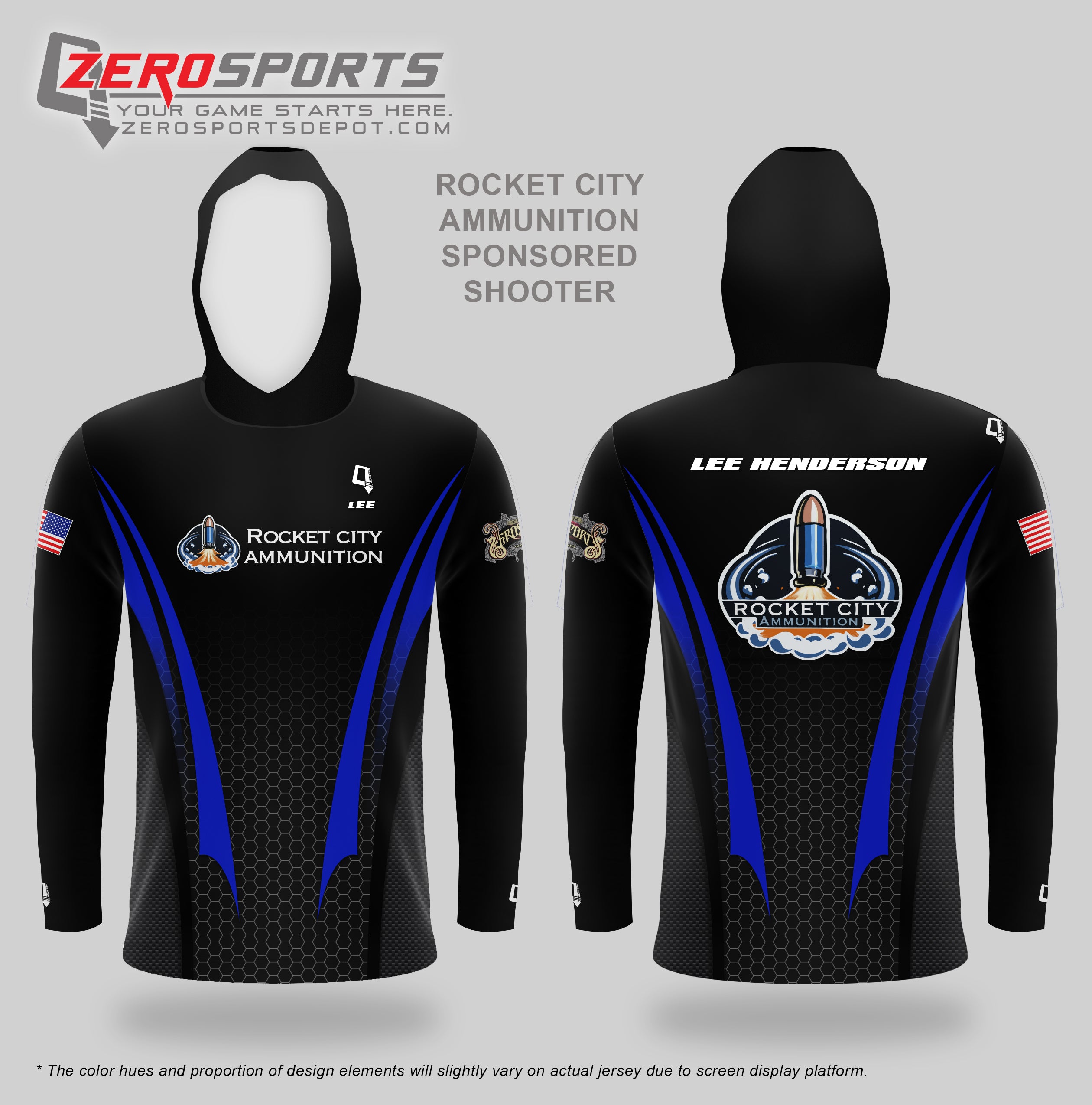 Lee Henderson 2025 Rocket City Ammunition Sponsored Shooter Jersey (Hex Dri) Project Bundle