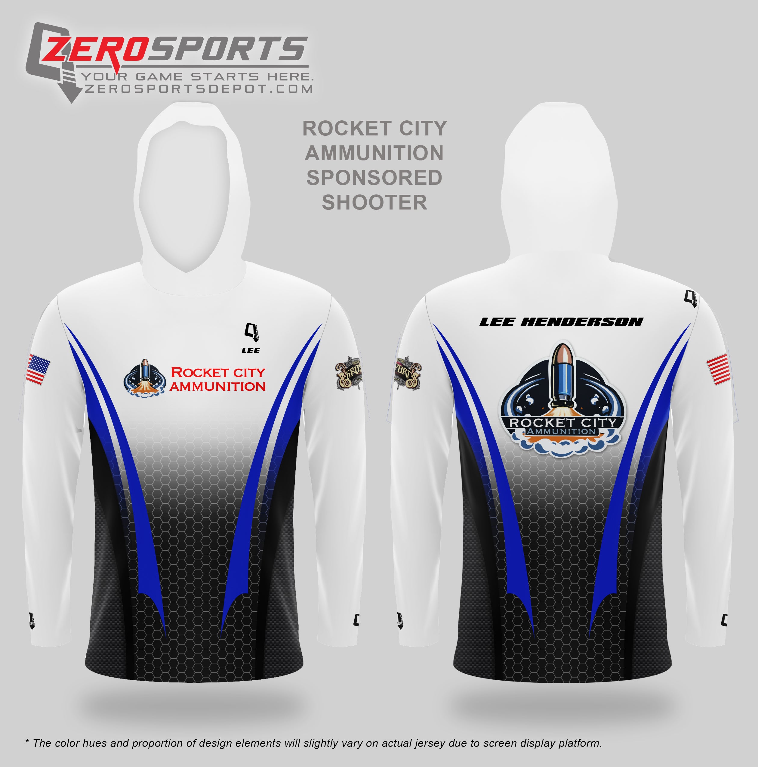 Lee Henderson 2025 Rocket City Ammunition Sponsored Shooter Jersey (Hex Dri) Project Bundle