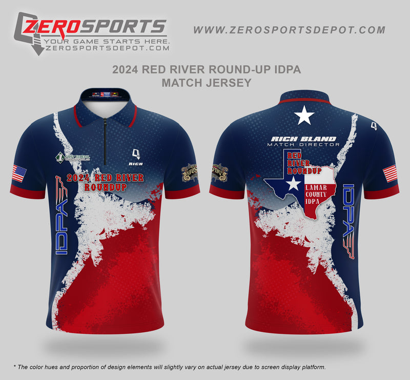 2024 IDPA Red River Roundup Match Jersey  **All orders after 2/10/2024 will be shipped directly to your address after the match.