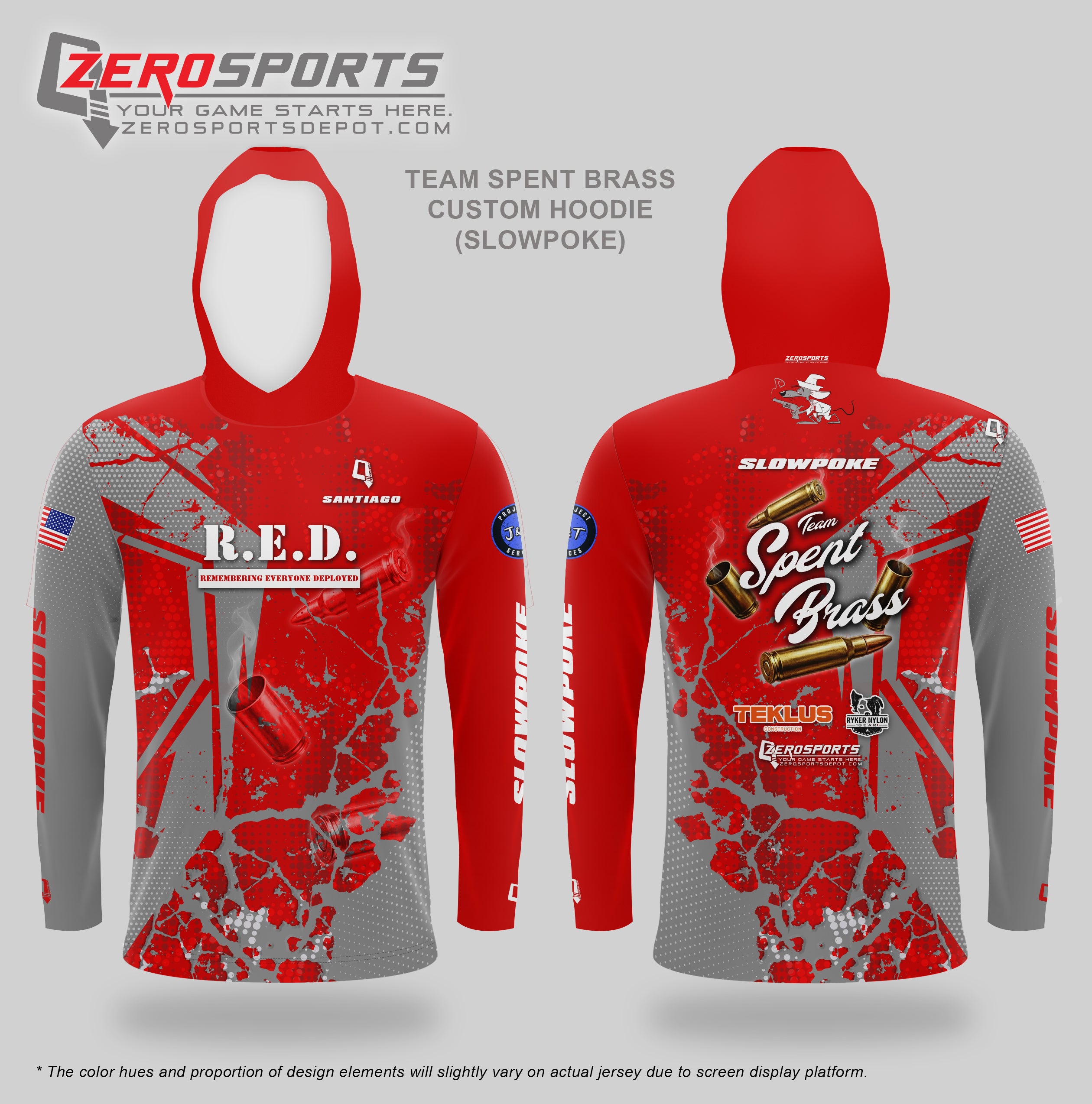 2026 Team Spent Brass (RED and Blue Line) Custom Jersey Project Bundle (16pcs)