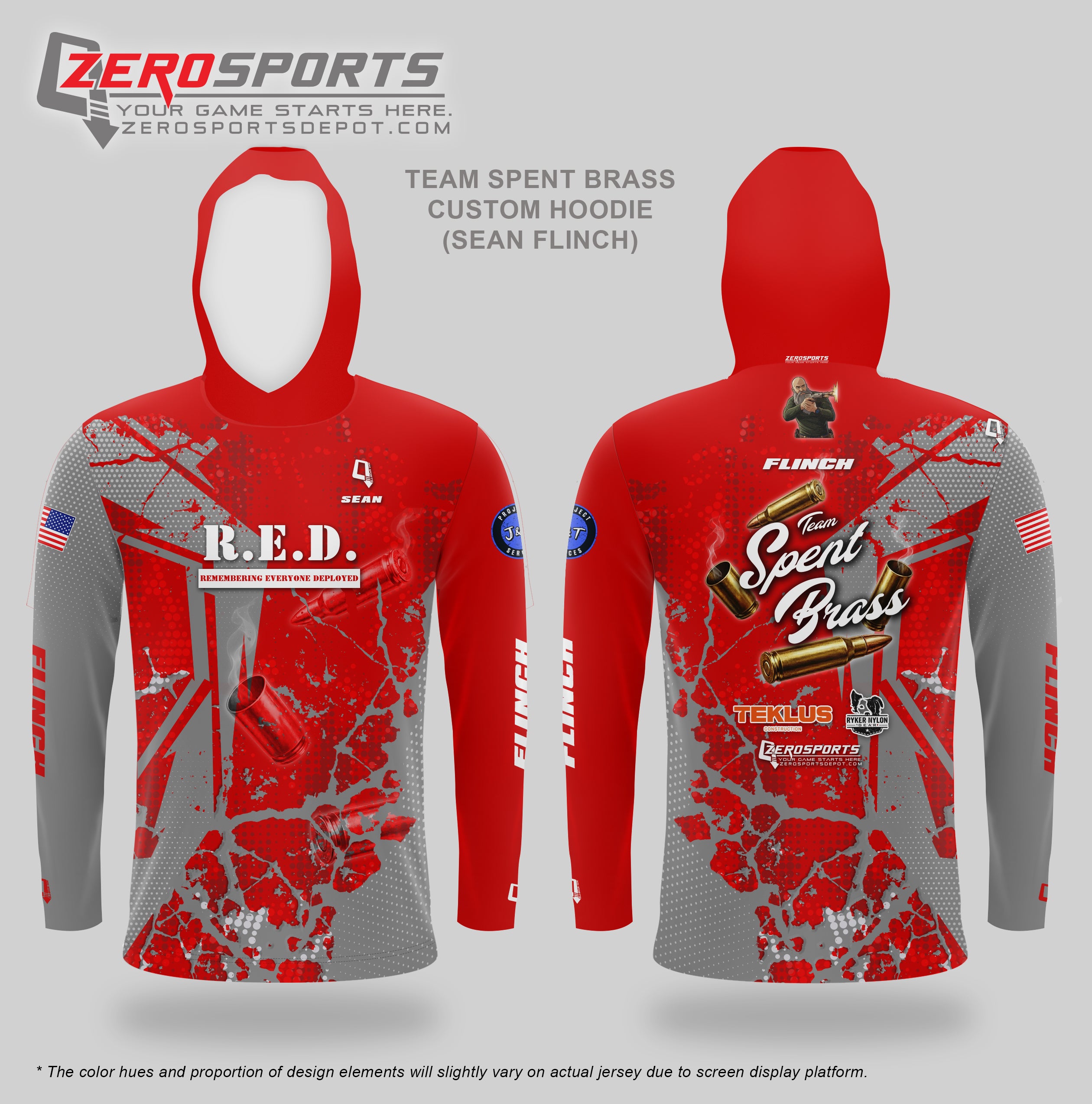 2026 Team Spent Brass (RED and Blue Line) Custom Jersey Project Bundle (16pcs)