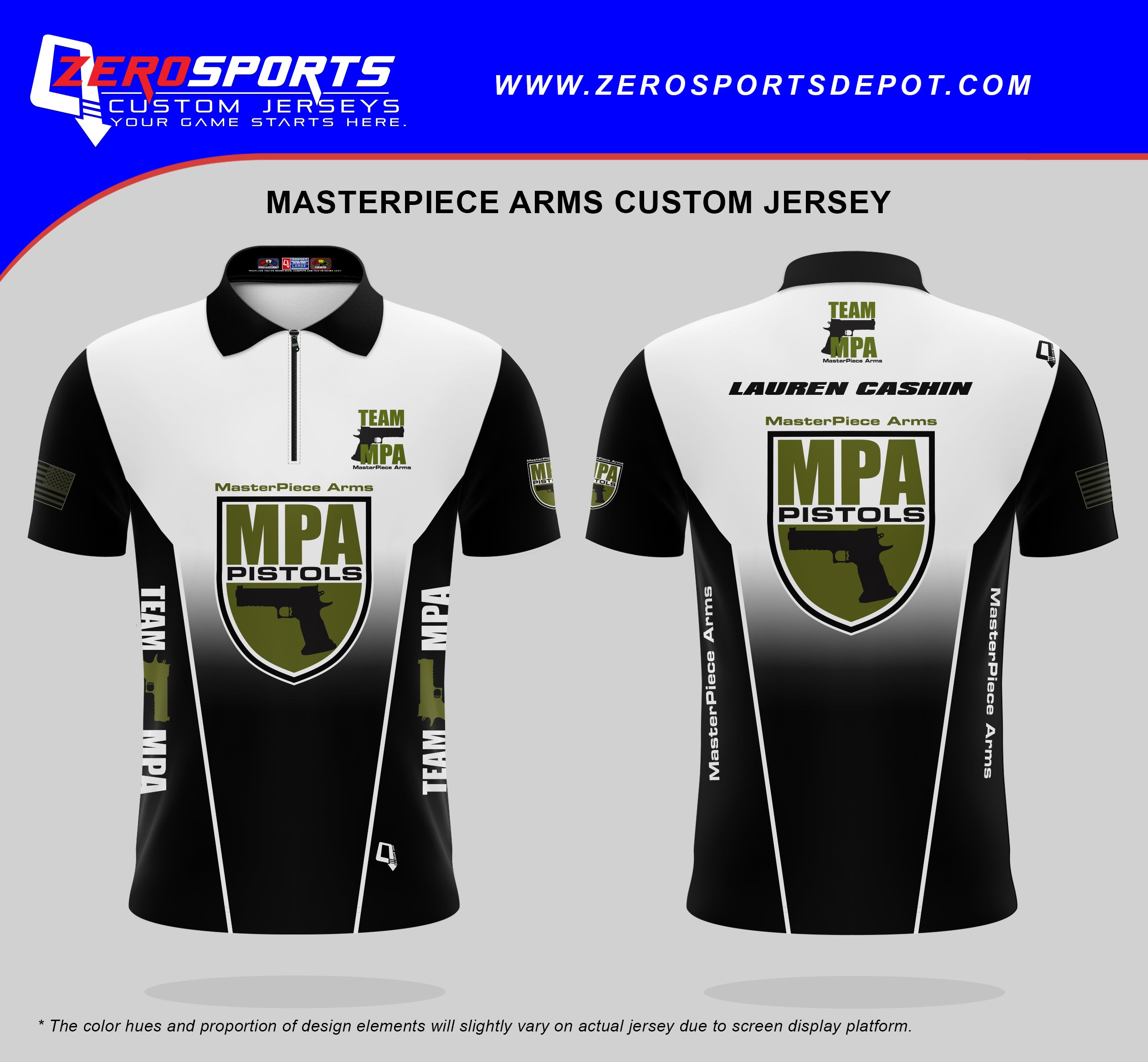 MasterPiece Arms Black & White Pistol Team Jersey