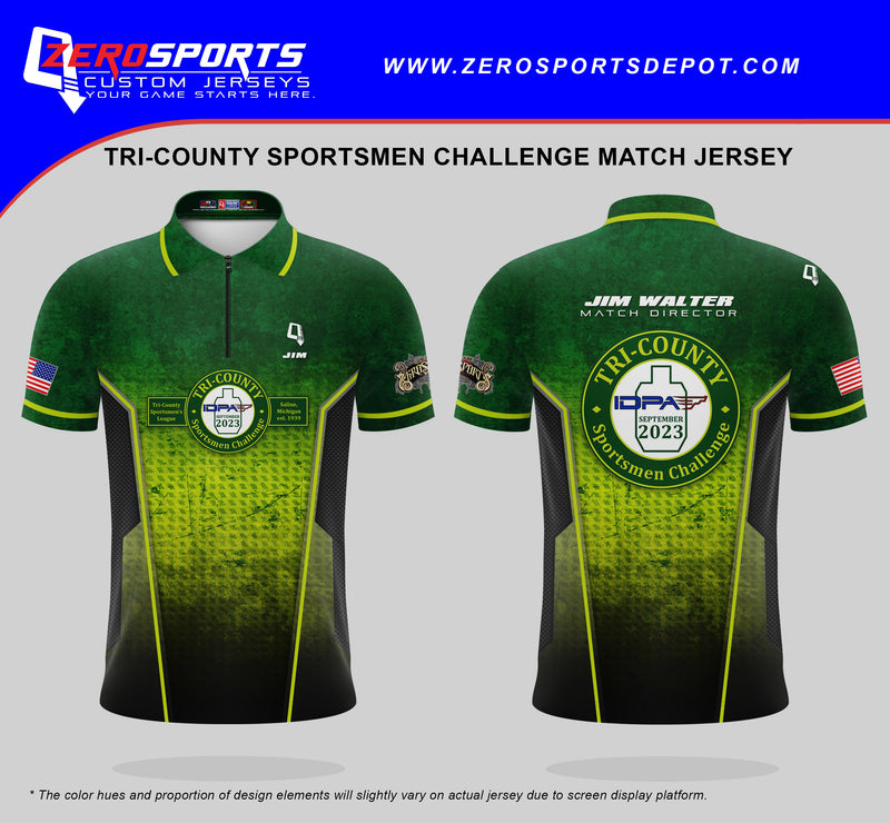 Tri-County Sportsmen IDPA Challenge 2023 Match Jersey  **All orders after 7/31/2023 will be shipped directly to your address after the match.