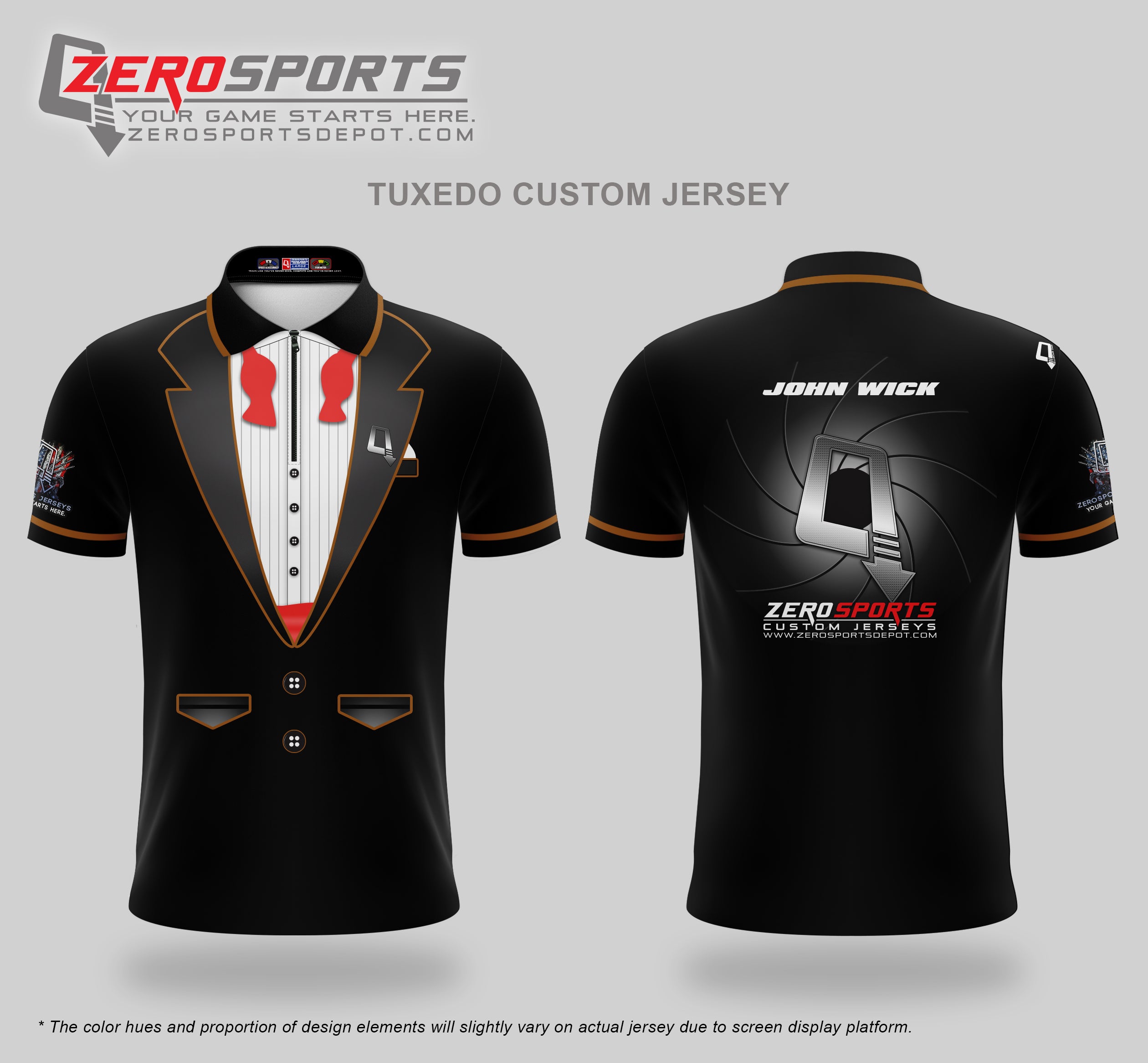 Custom Jersey Base Design #100 (Tuxedo)