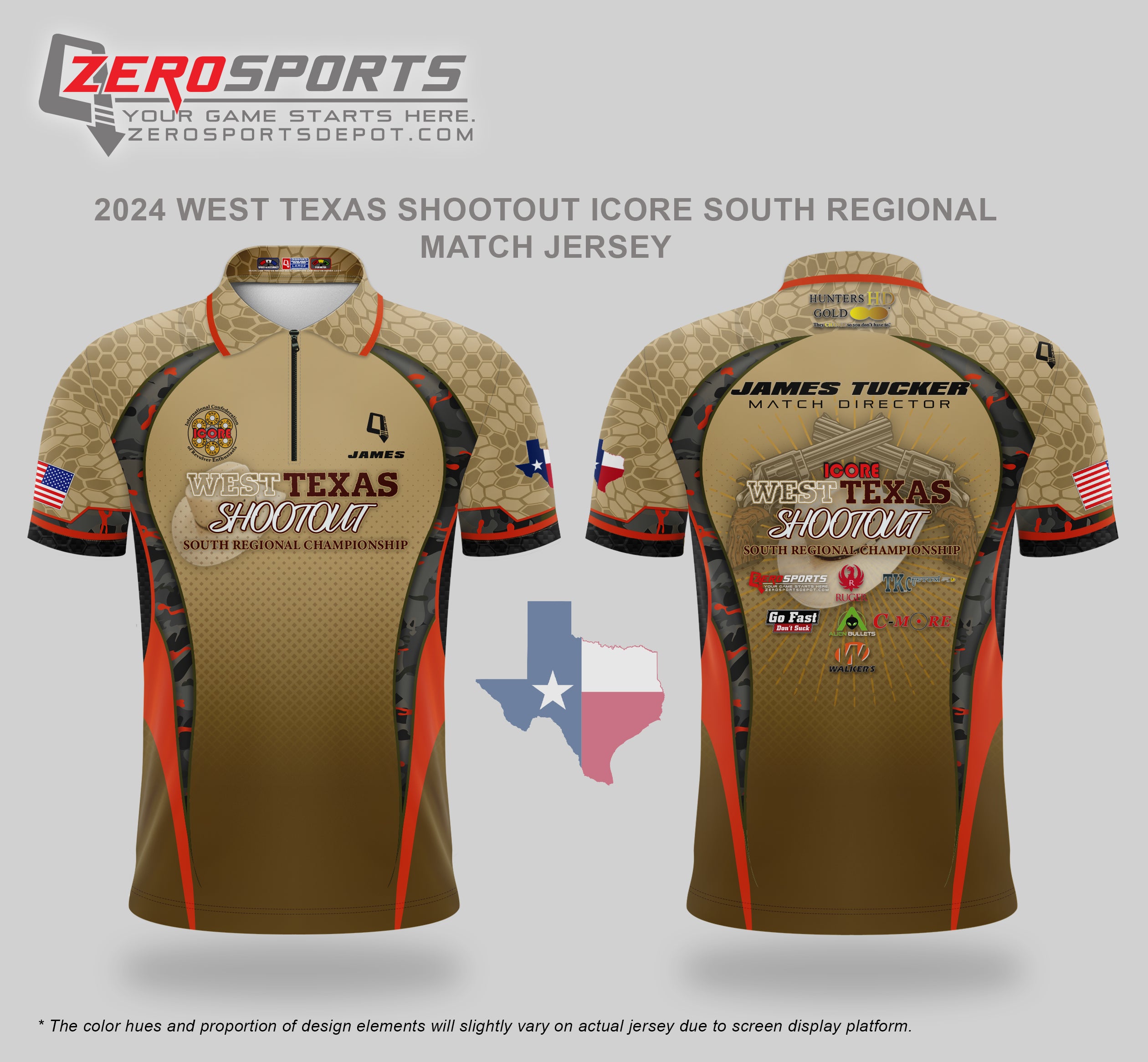 2024 West Texas Shootout ICORE South Regional Championship Match Jersey  **All orders after 3/30/2024 will be shipped directly to your address after the match.