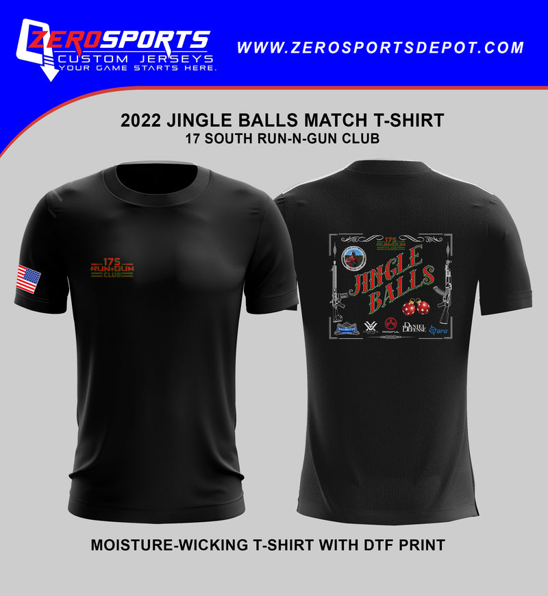 2022 Jingle Balls Match T-Shirt - By RUN-N-GUN   **All orders after 11/21/2022 will be shipped directly to your address after the match.